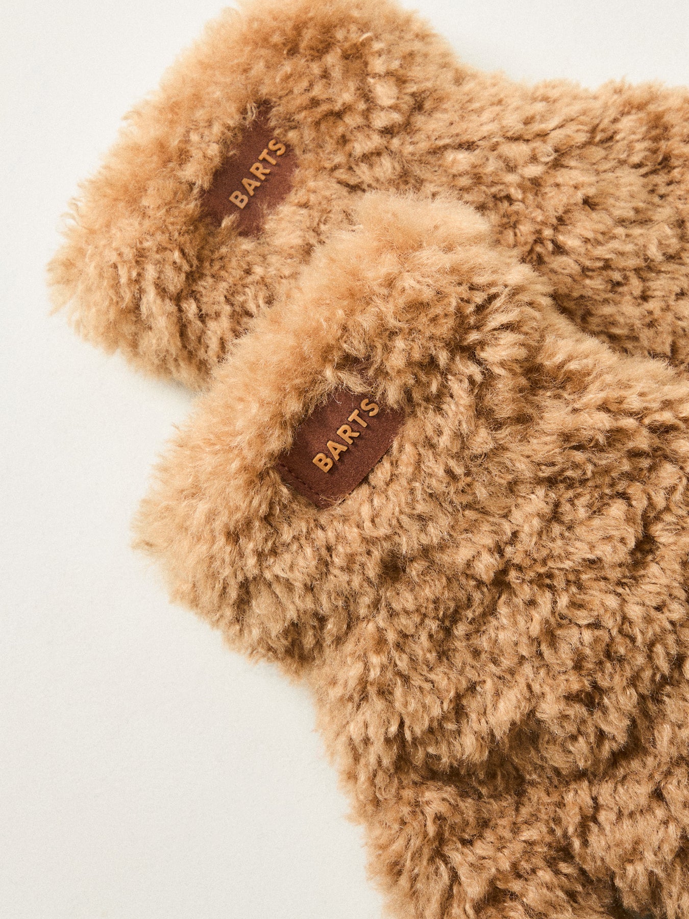 Bantota Teddy Fingerless Gloves Brown - Image 2