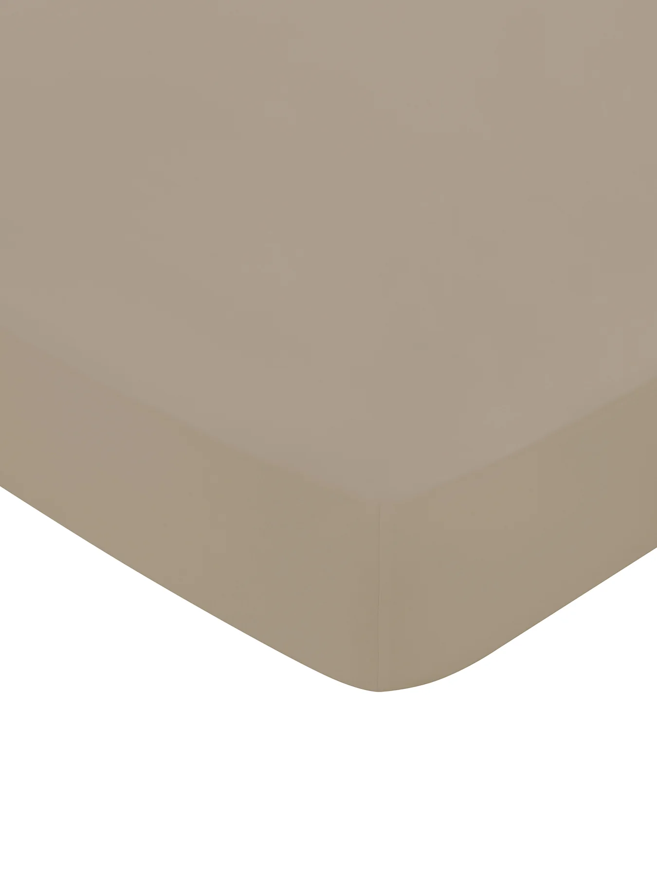 400 Thread Count Sateen Fitted Sheet Brown - Image 2