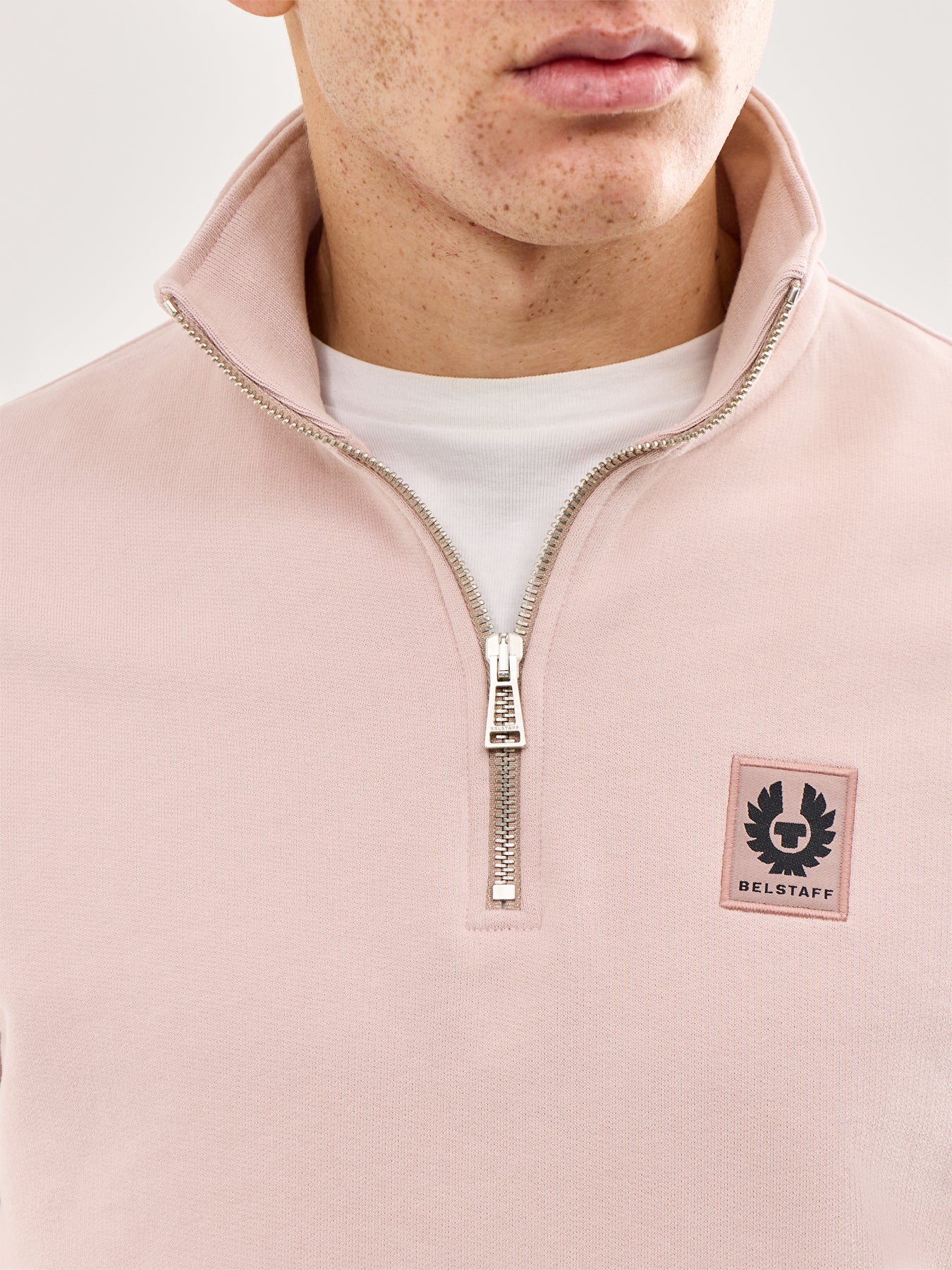 Quarter Zip Sweatshirt Pink - Image 3