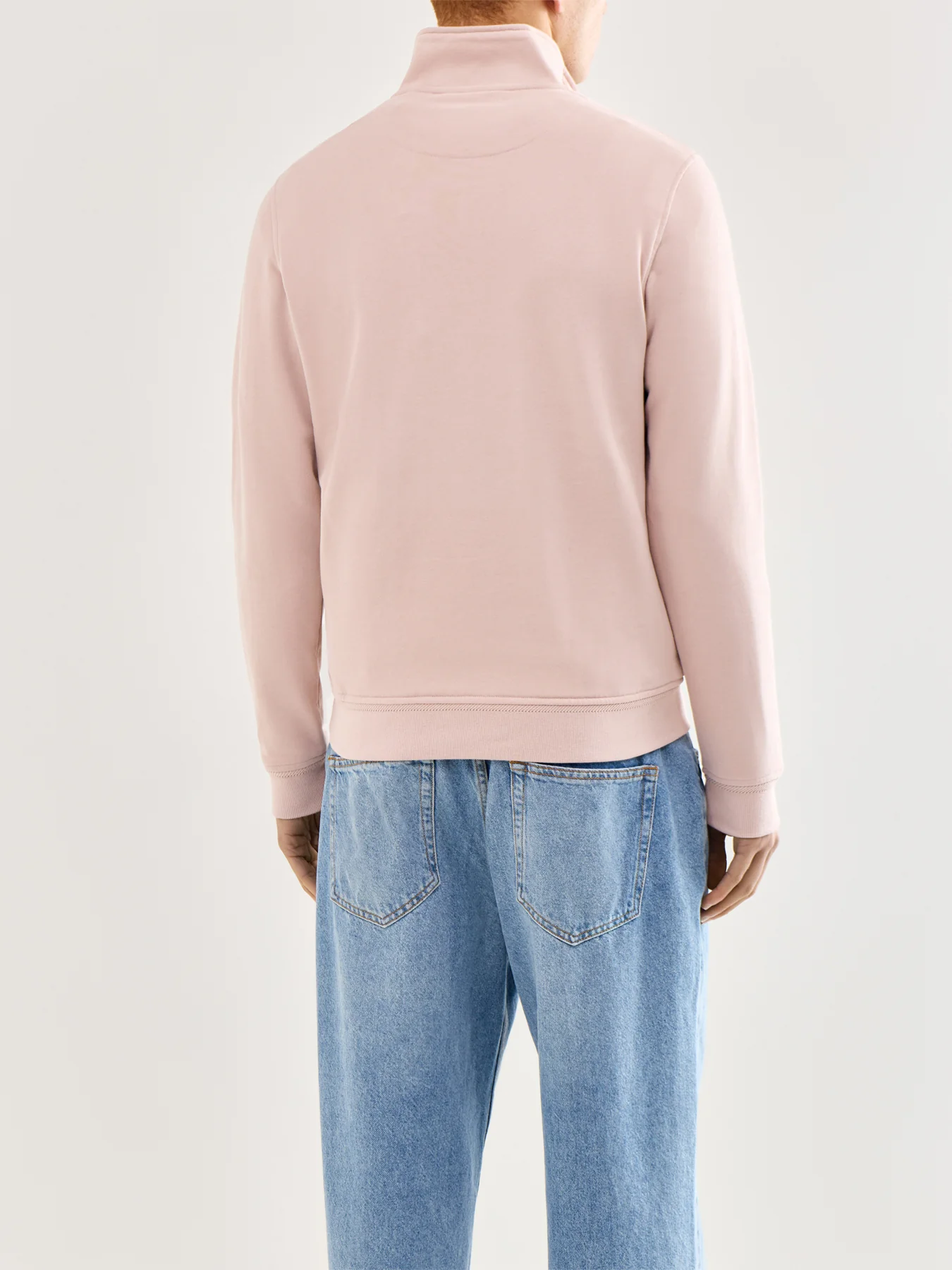Quarter Zip Sweatshirt Pink - Image 5