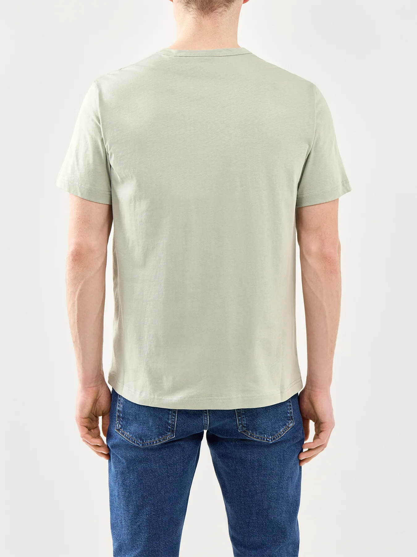 Cotton Crew Neck T-Shirt Green - Image 5