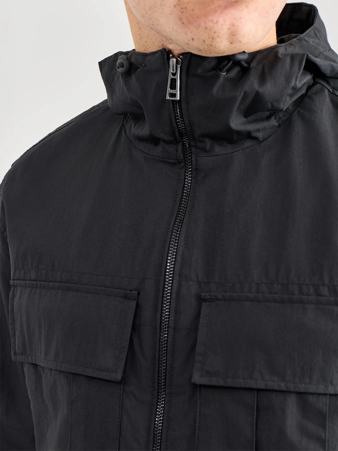 Container Hooded Overshirt Black - Image 3