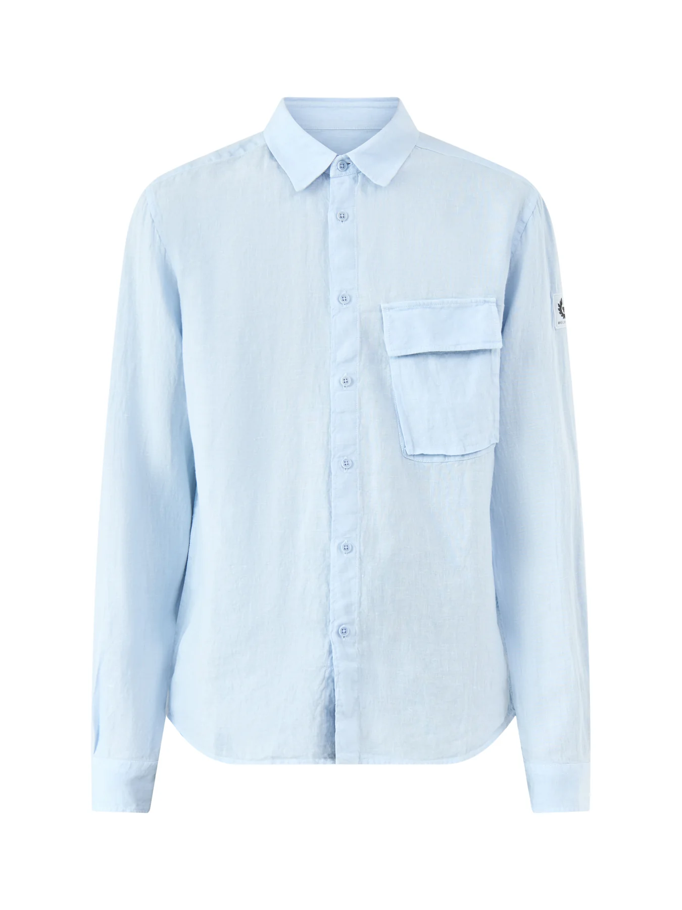 Belstaff Scale Linen Shirt Sky Blue