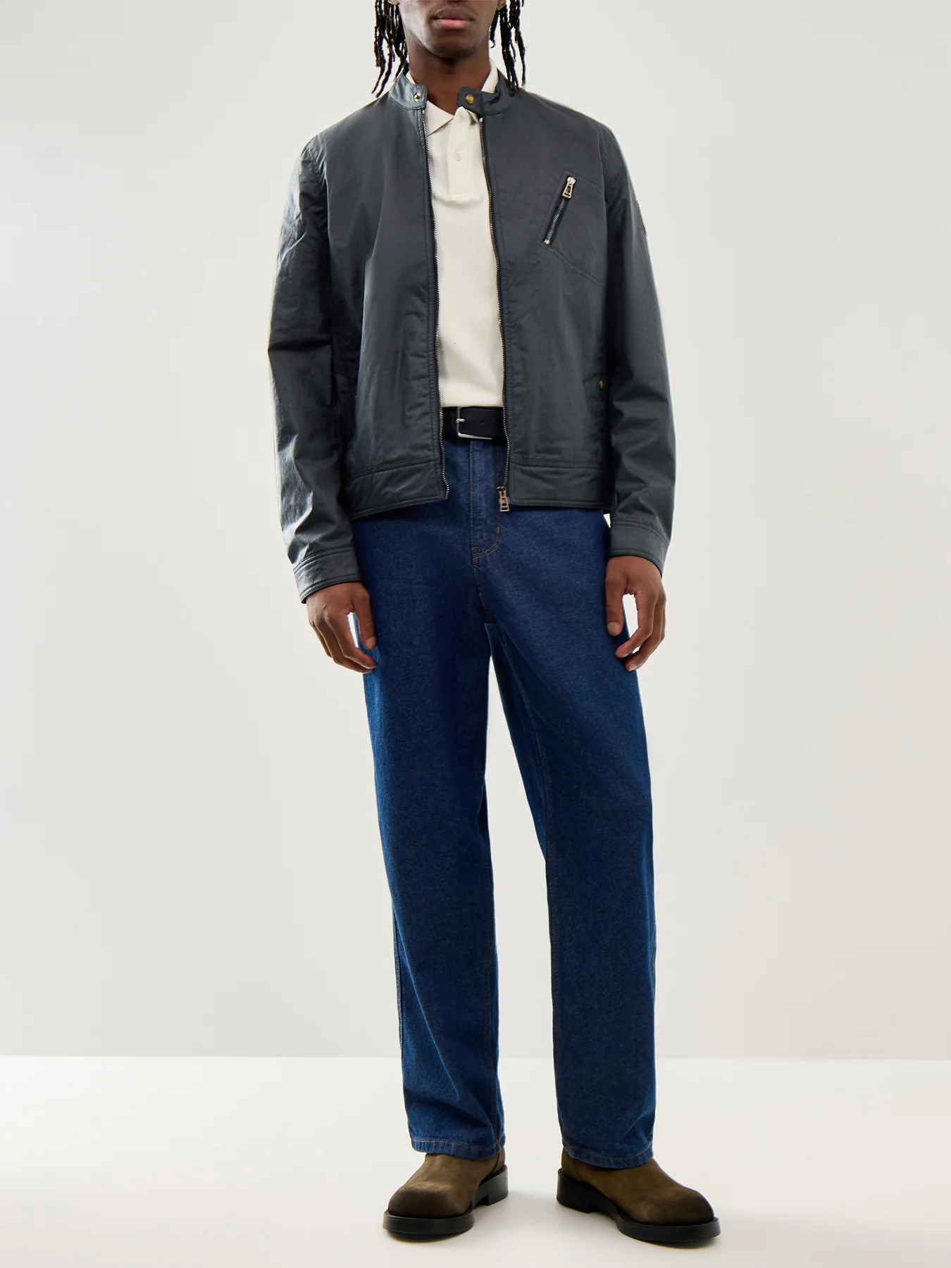 Sideline Wax Jacket Dark Navy - Image 2