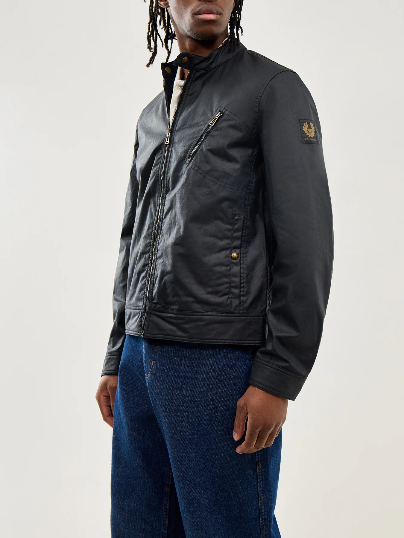 Sideline Wax Jacket Dark Navy - Image 4
