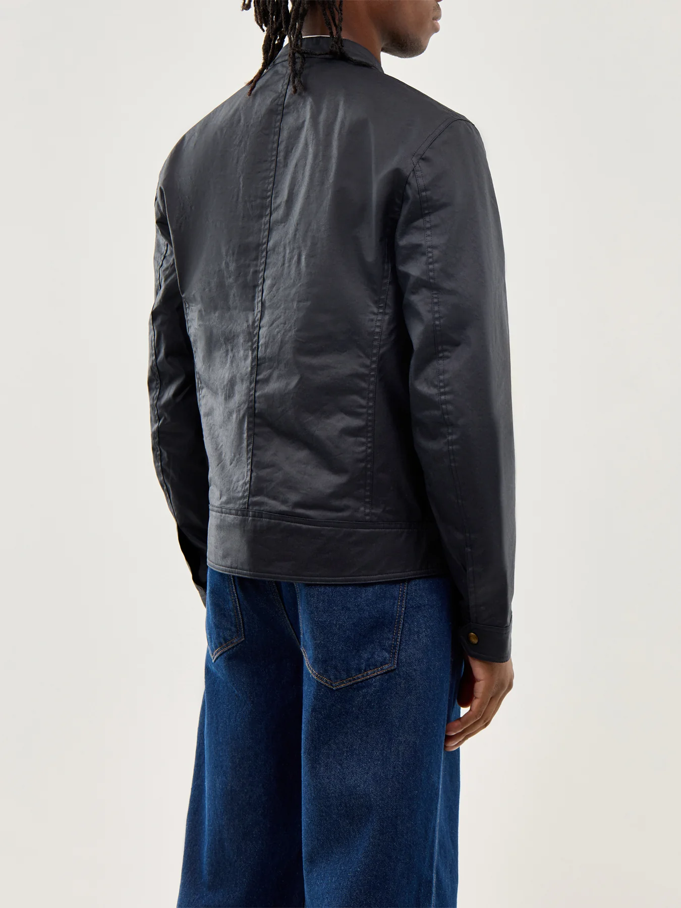 Sideline Wax Jacket Dark Navy - Image 5