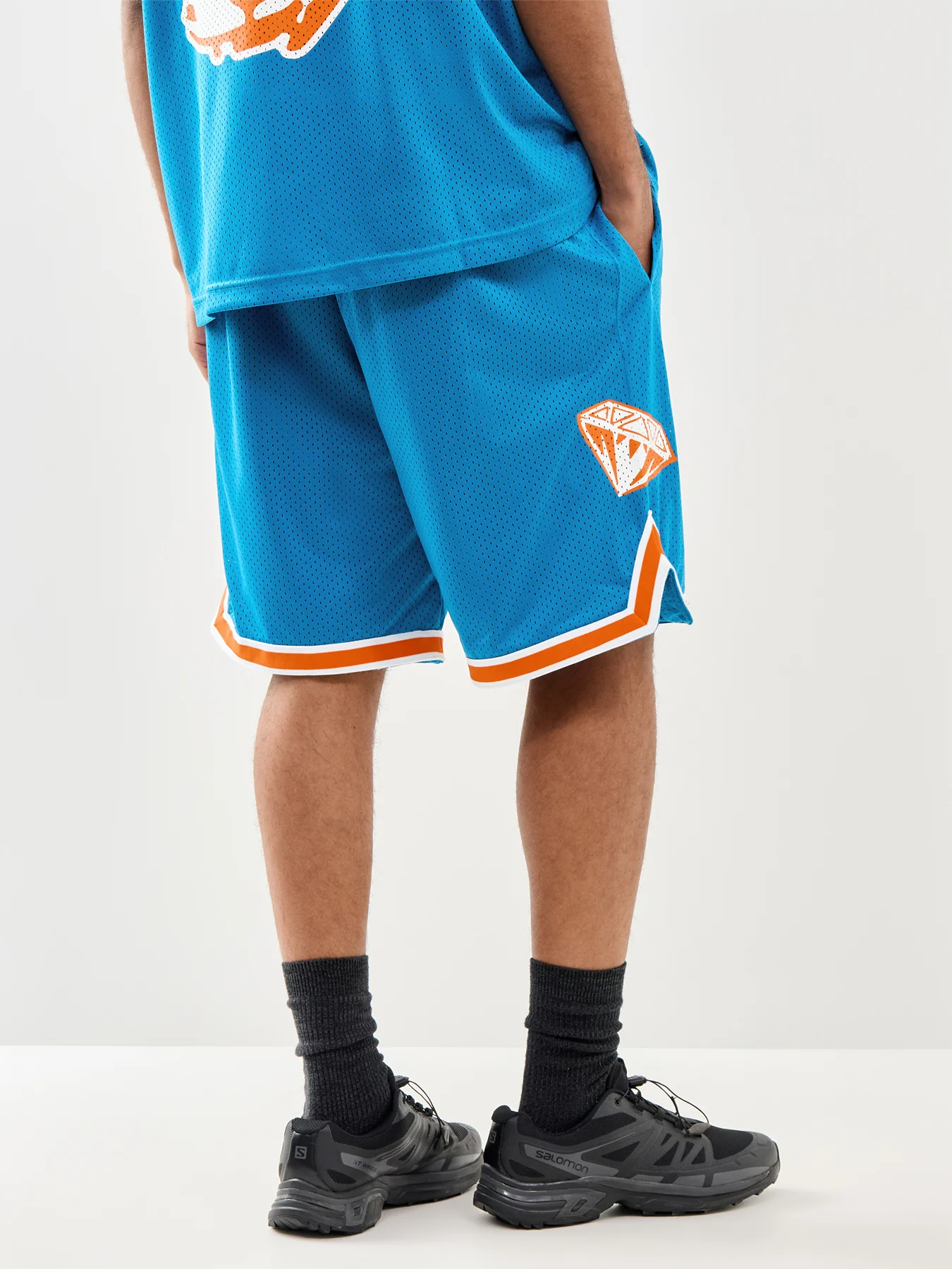 Mesh Sports Shorts Blue - Image 5