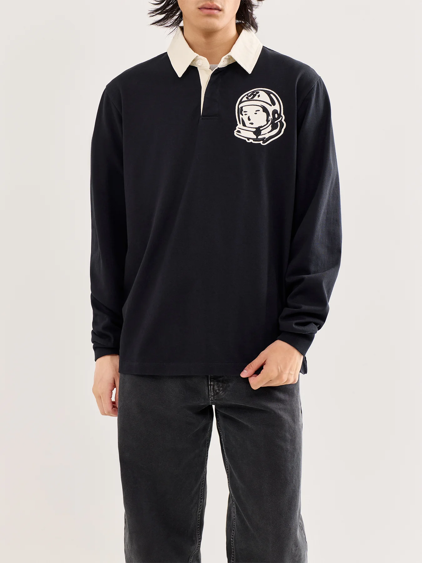 Astro Patch Rugby Shirt Black - Image 4
