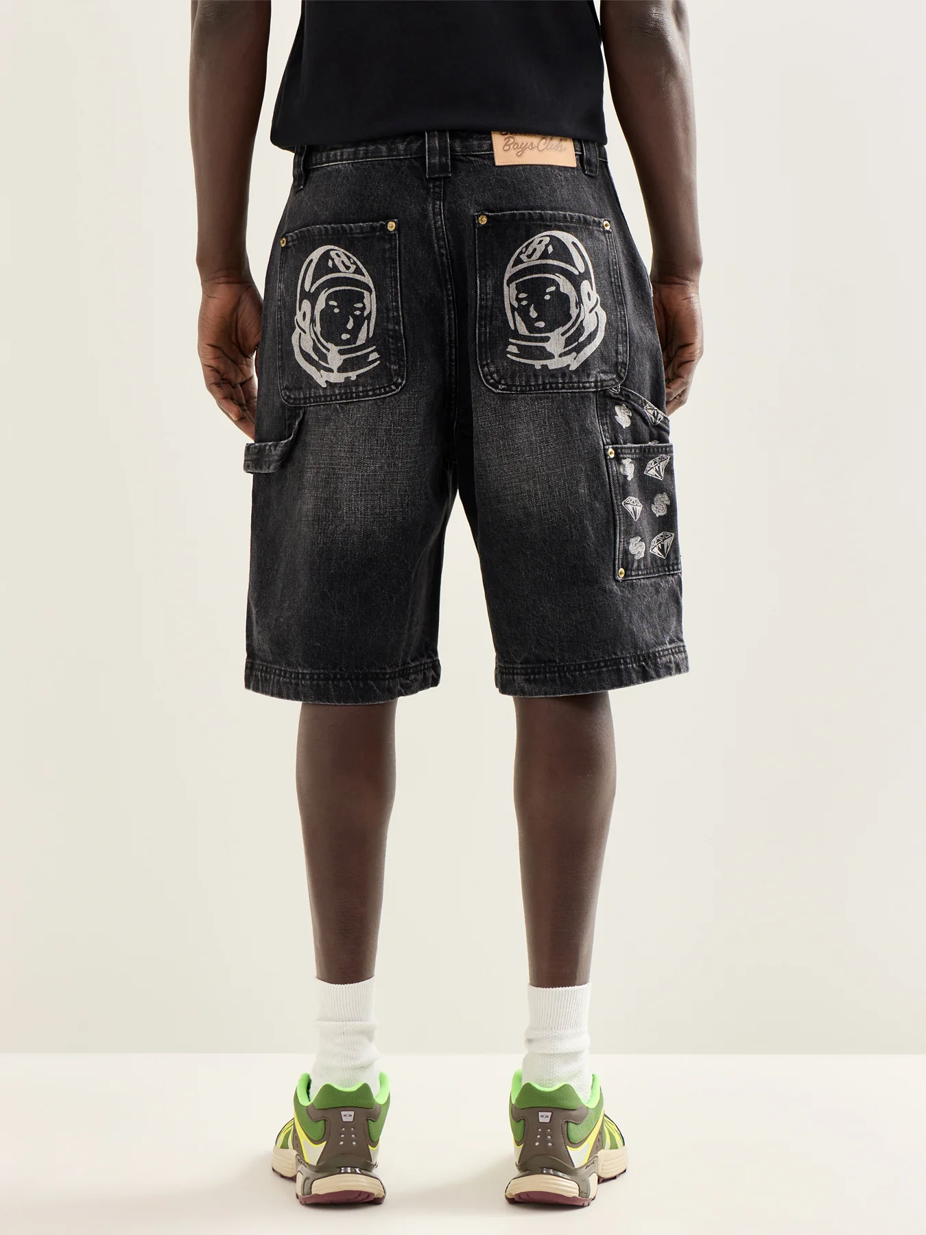 Diamonds & Dollars Denim Carpenter Shorts - Image 5