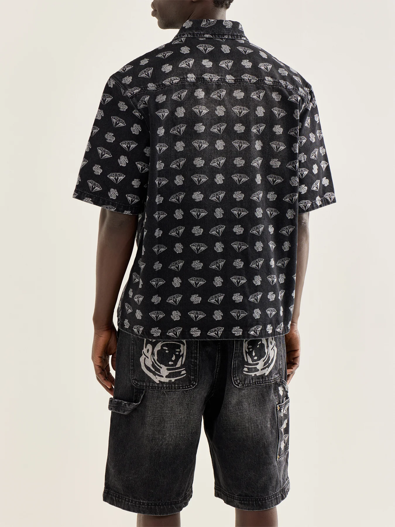 Diamonds & Dollars Oversized Ss Denim Shirt - Image 5
