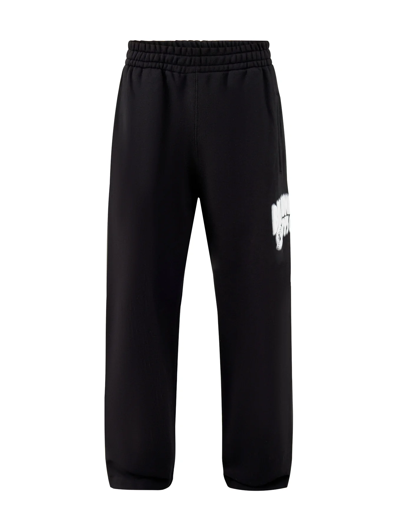 Distorted Arch Logo Straight Leg Sweatpants Black