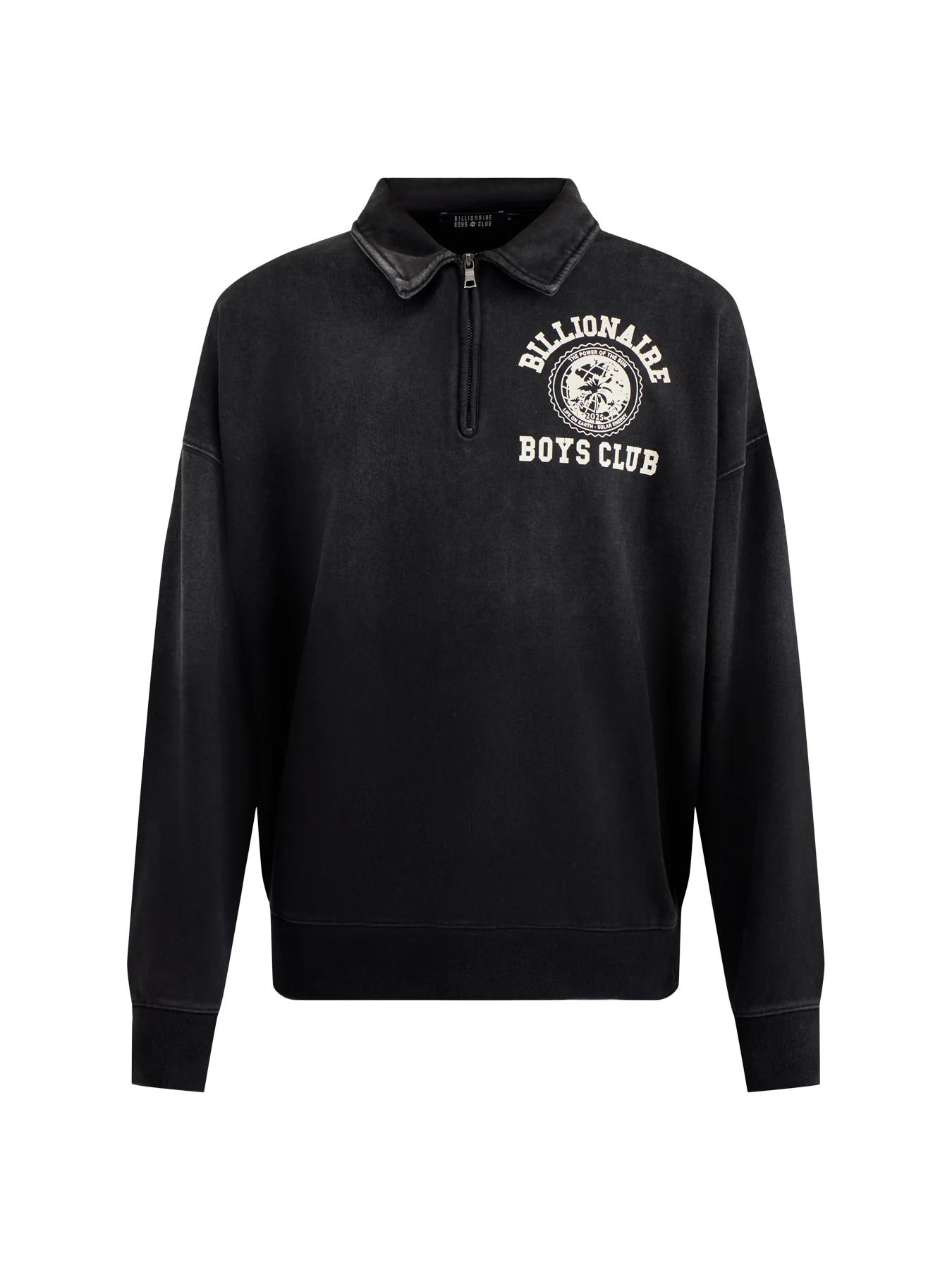 World College Washed Quarter Zip Sweatshirt Black