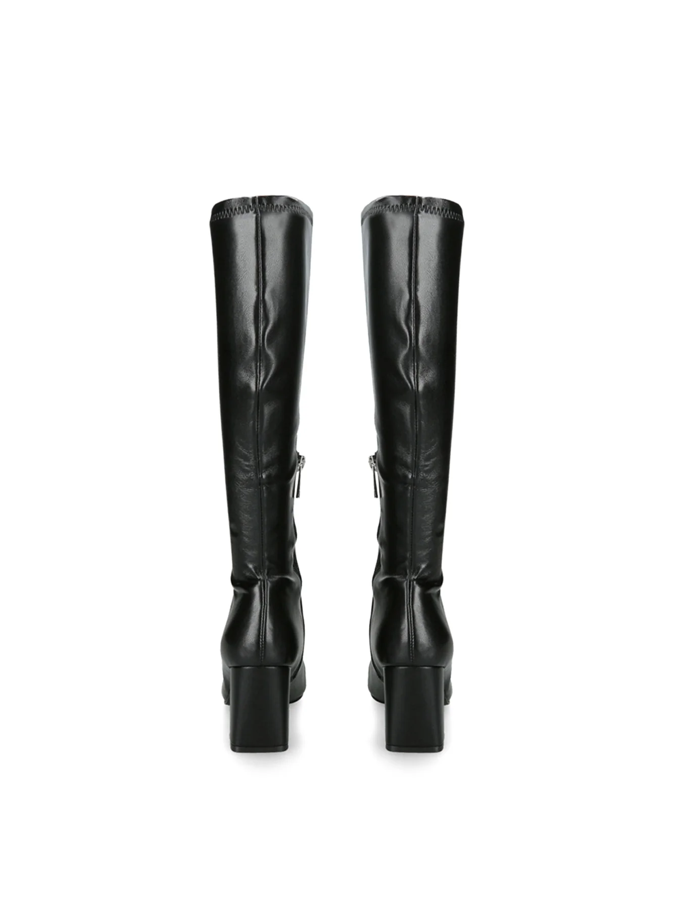 Holly Knee High Heeled Boots Black - Image 2