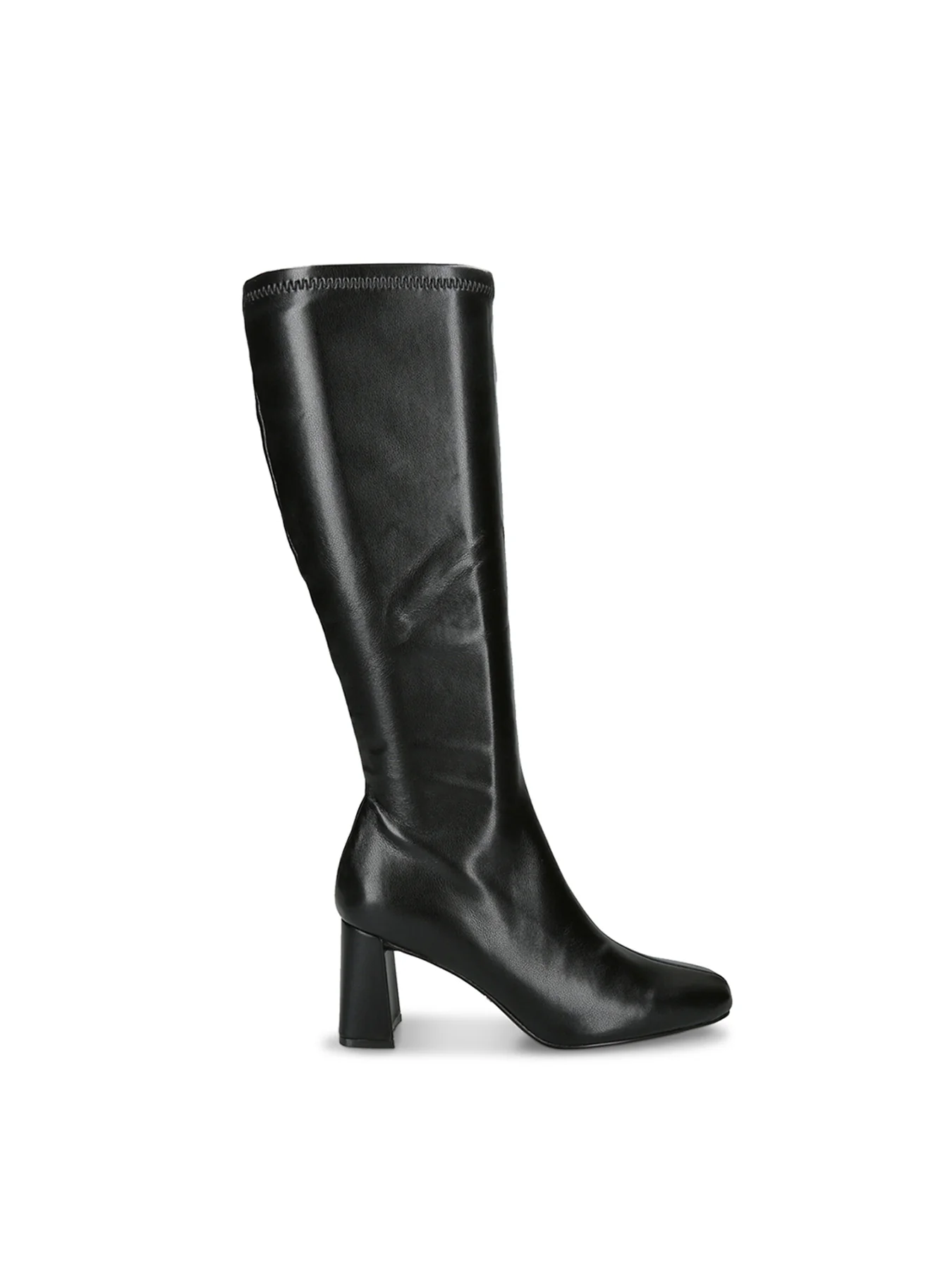 Holly Knee High Heeled Boots Black - Image 3