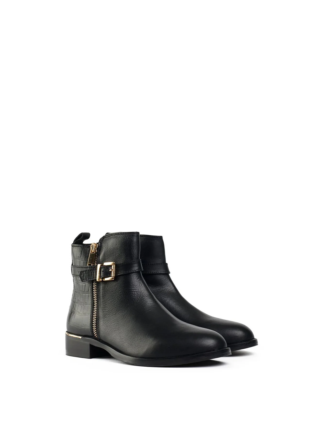 Gada Zip and Buckle Boots Black - Image 3