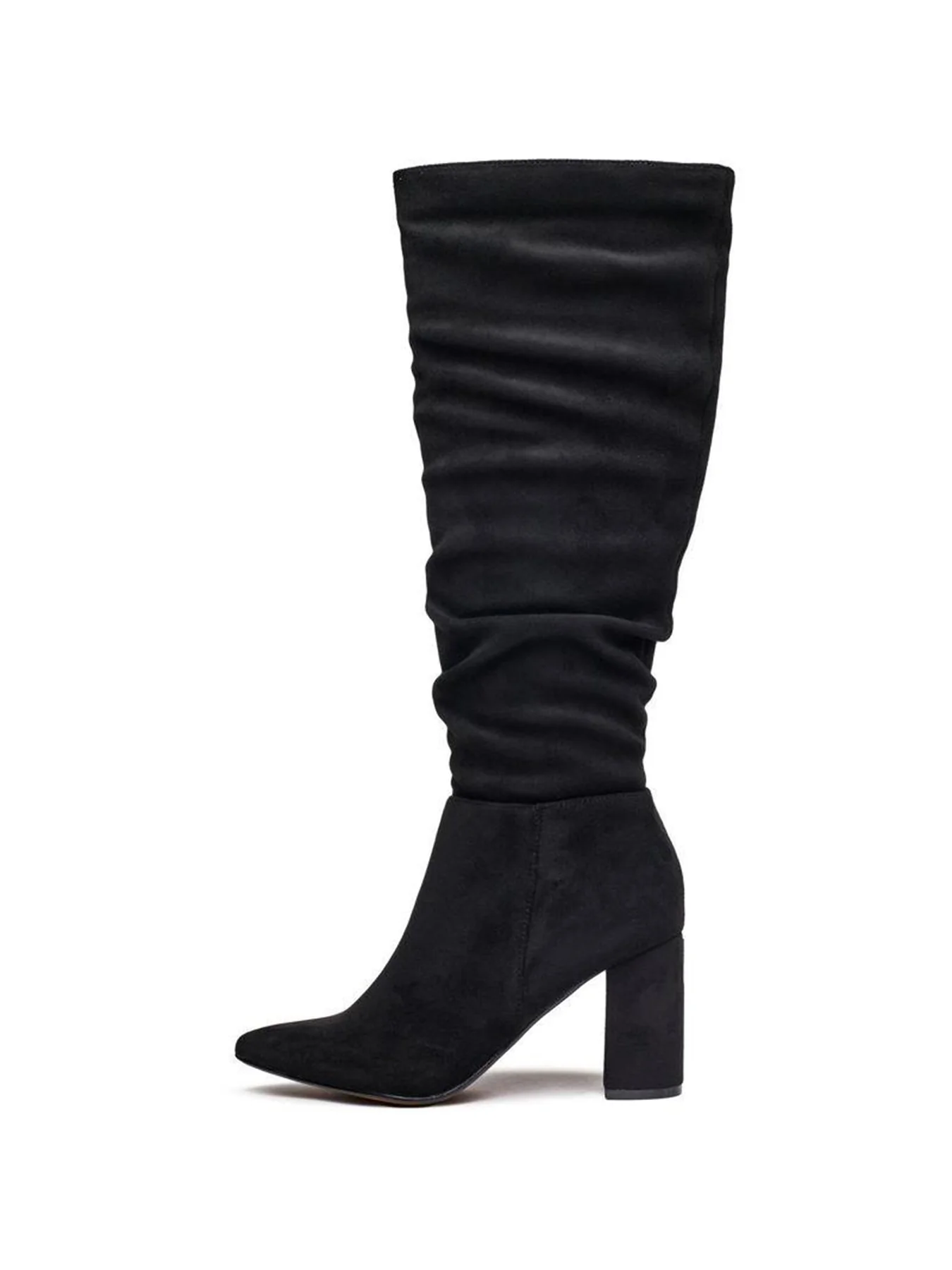 Vegan Knee High Boots Black - Image 4