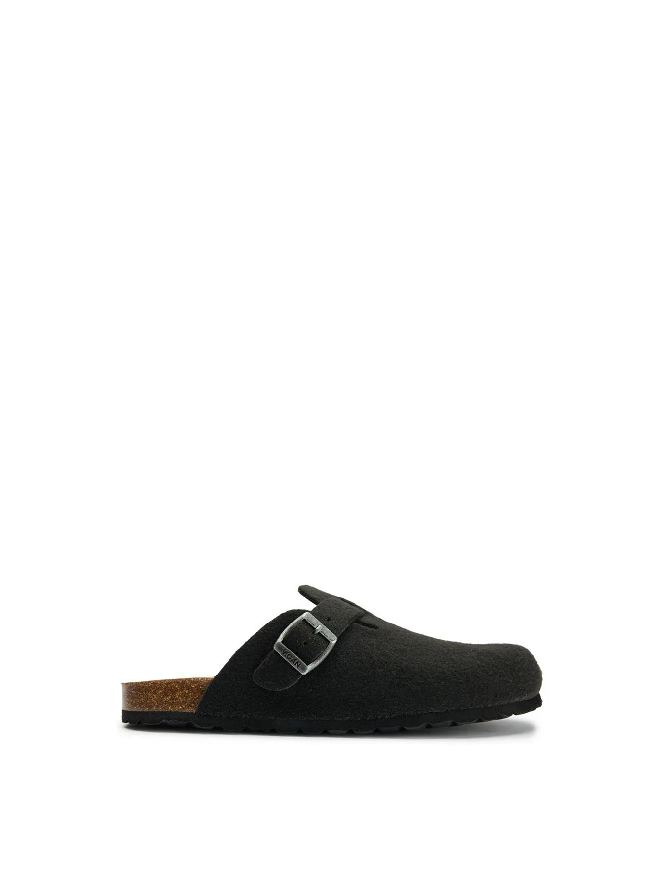 Vegan Taro Comfort Recycled Felt Footbed Slippers Black