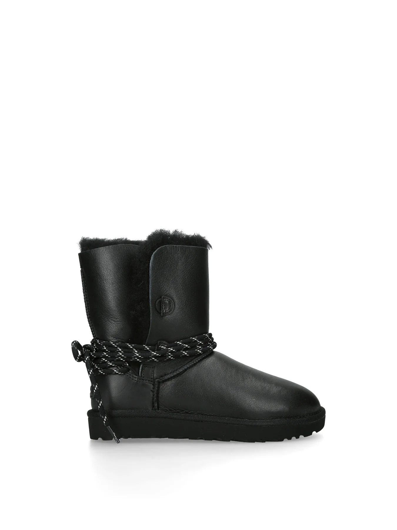 Womens Bailey Tie Boots Black - Image 4