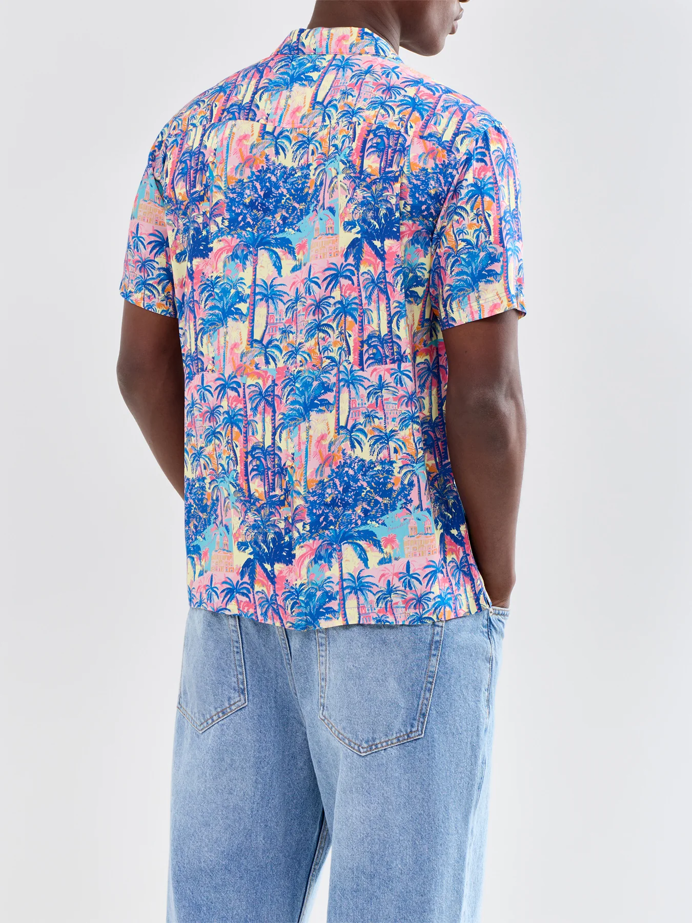 Short Sleeve Camp Collar Shirt Multi - Image 3