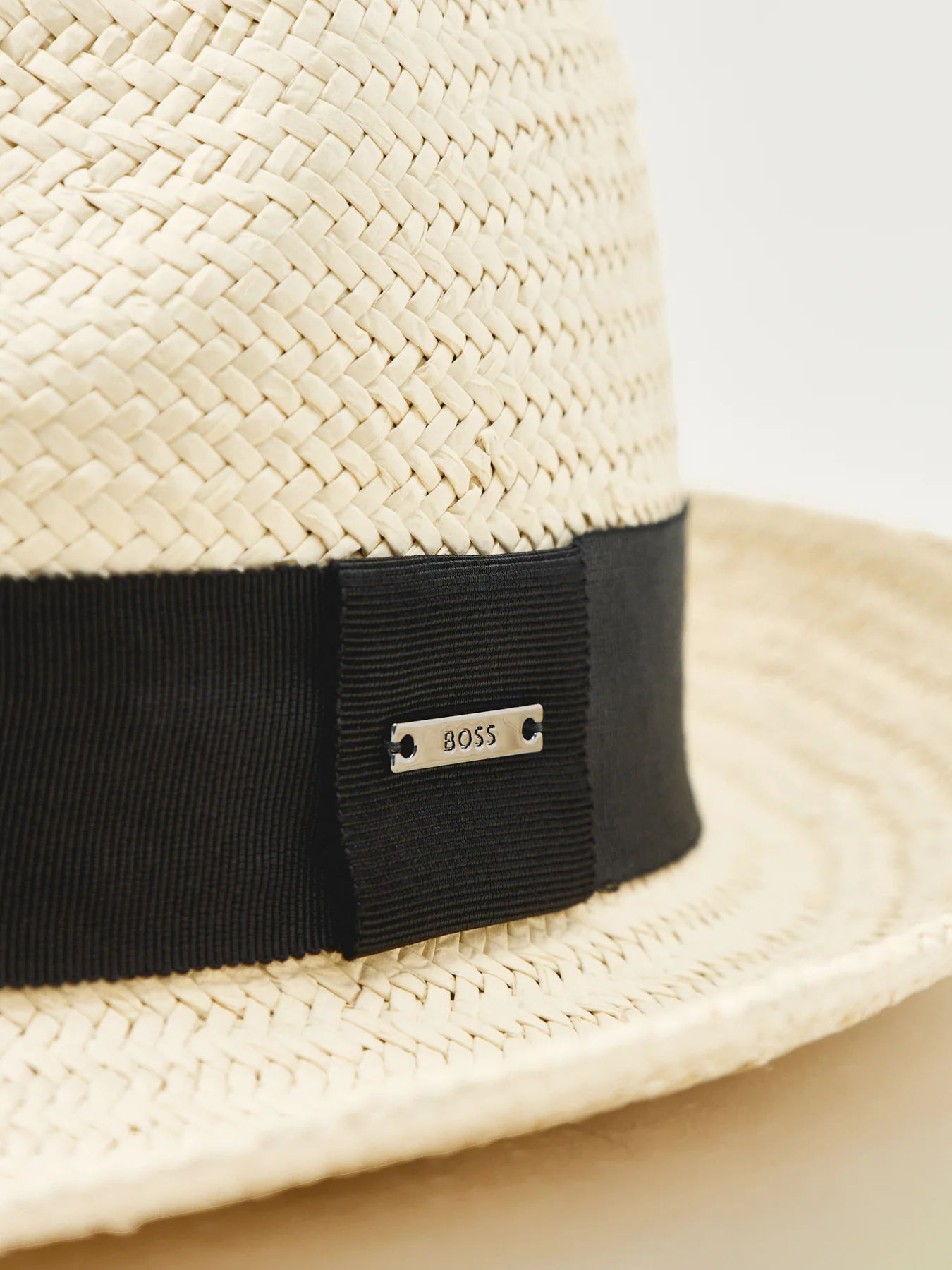 Straw Fedora Hat Cream - Image 3