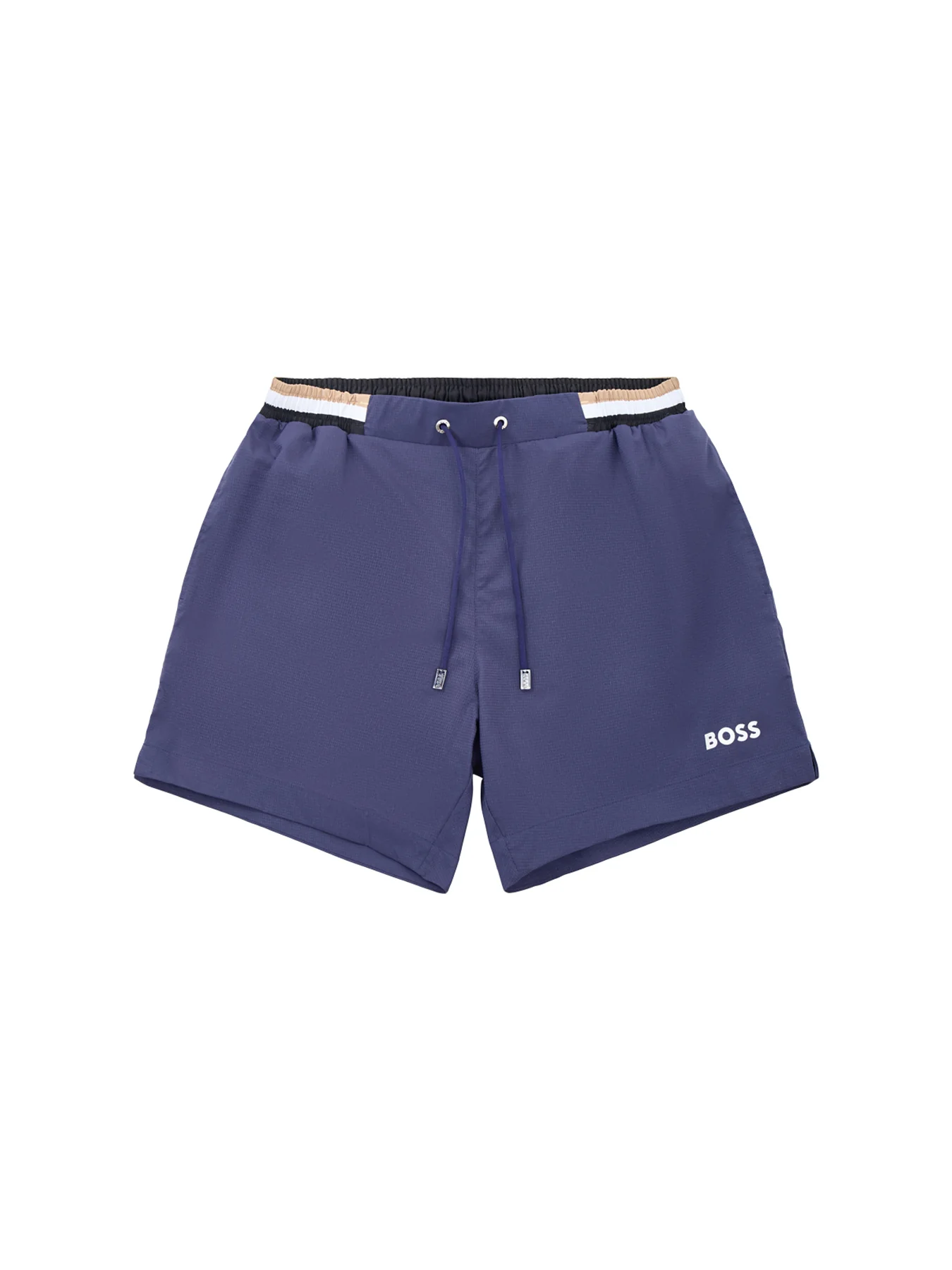 Isle Stripe Waistband Swim Shorts Navy