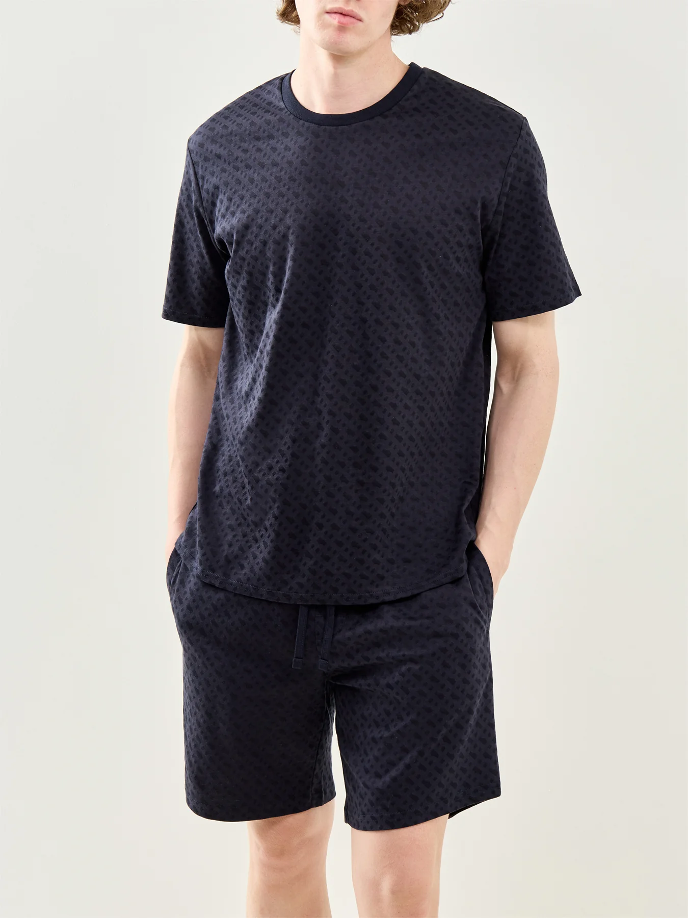 Relax Cotton Lounge Shorts Navy - Image 2