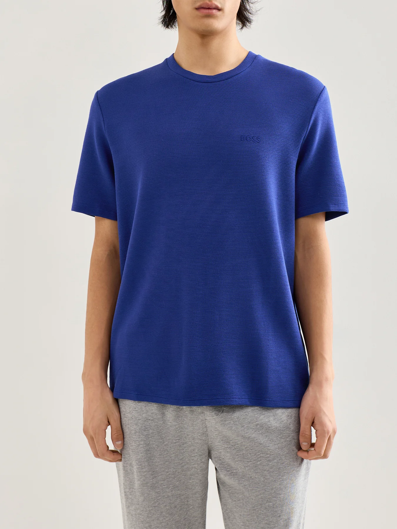 Rib T Shirt Blue - Image 4