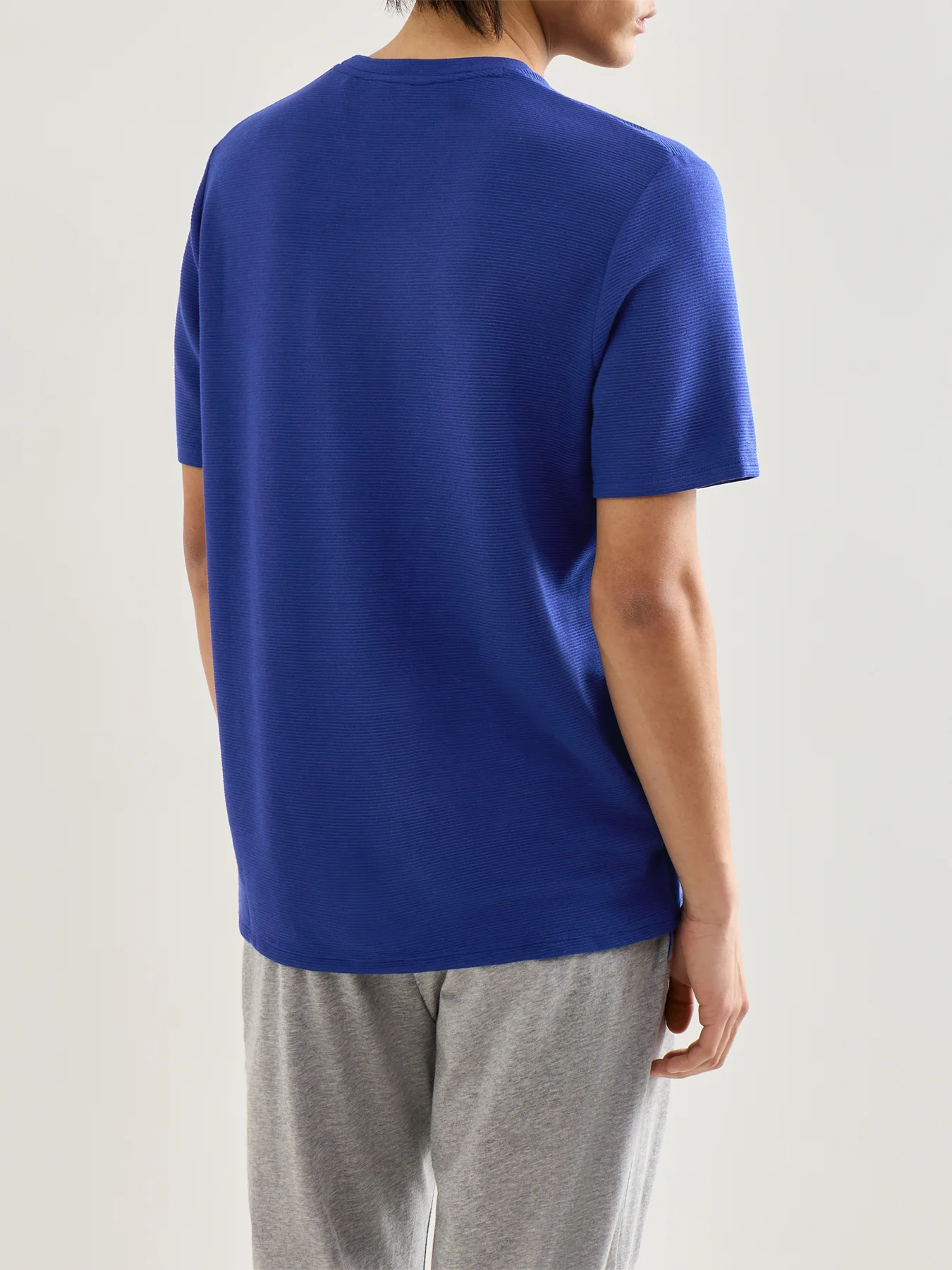 Rib T Shirt Blue - Image 5