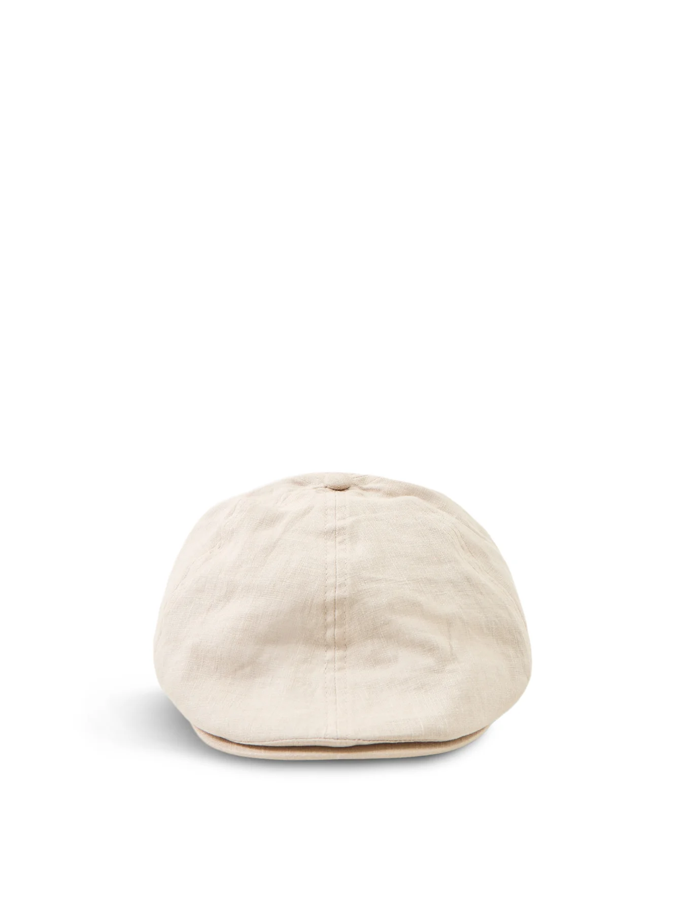 Linen Flat Cap Beige