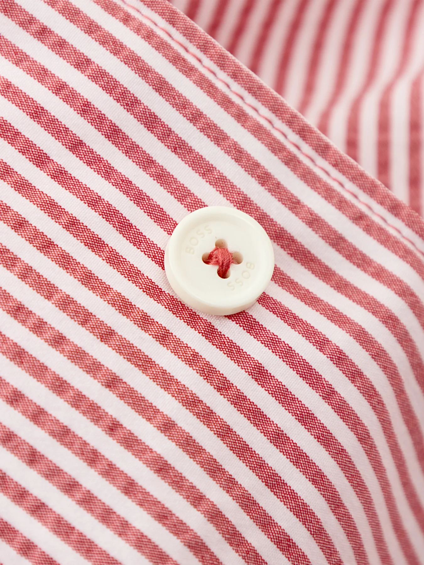 Seersucker Stripe Shirt Red - Image 3