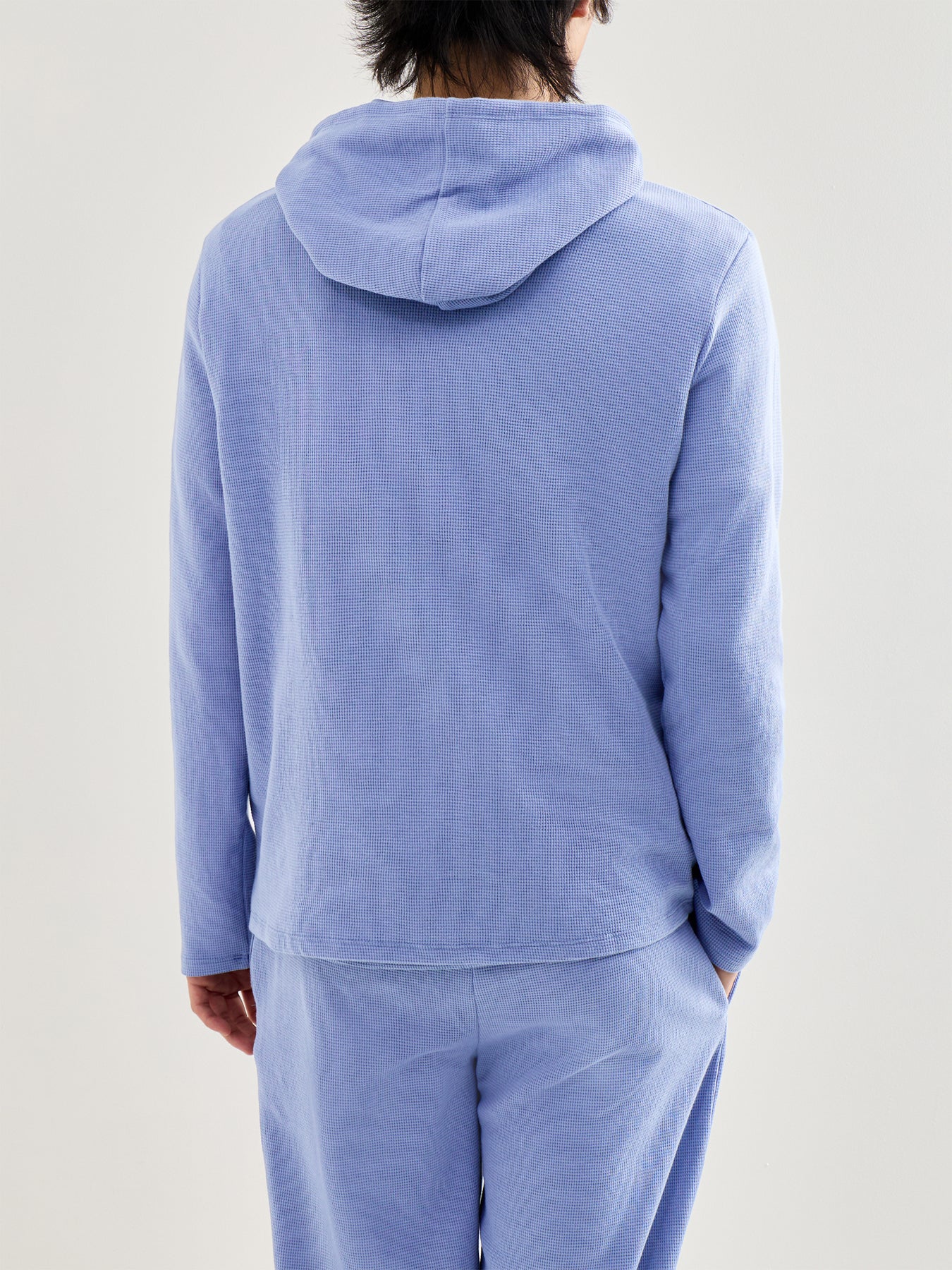 Waffle Long Sleeve Shirt Blue - Image 5
