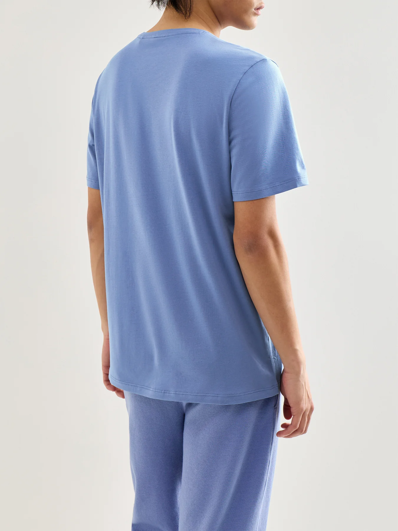 Waffle T Shirt Blue - Image 5