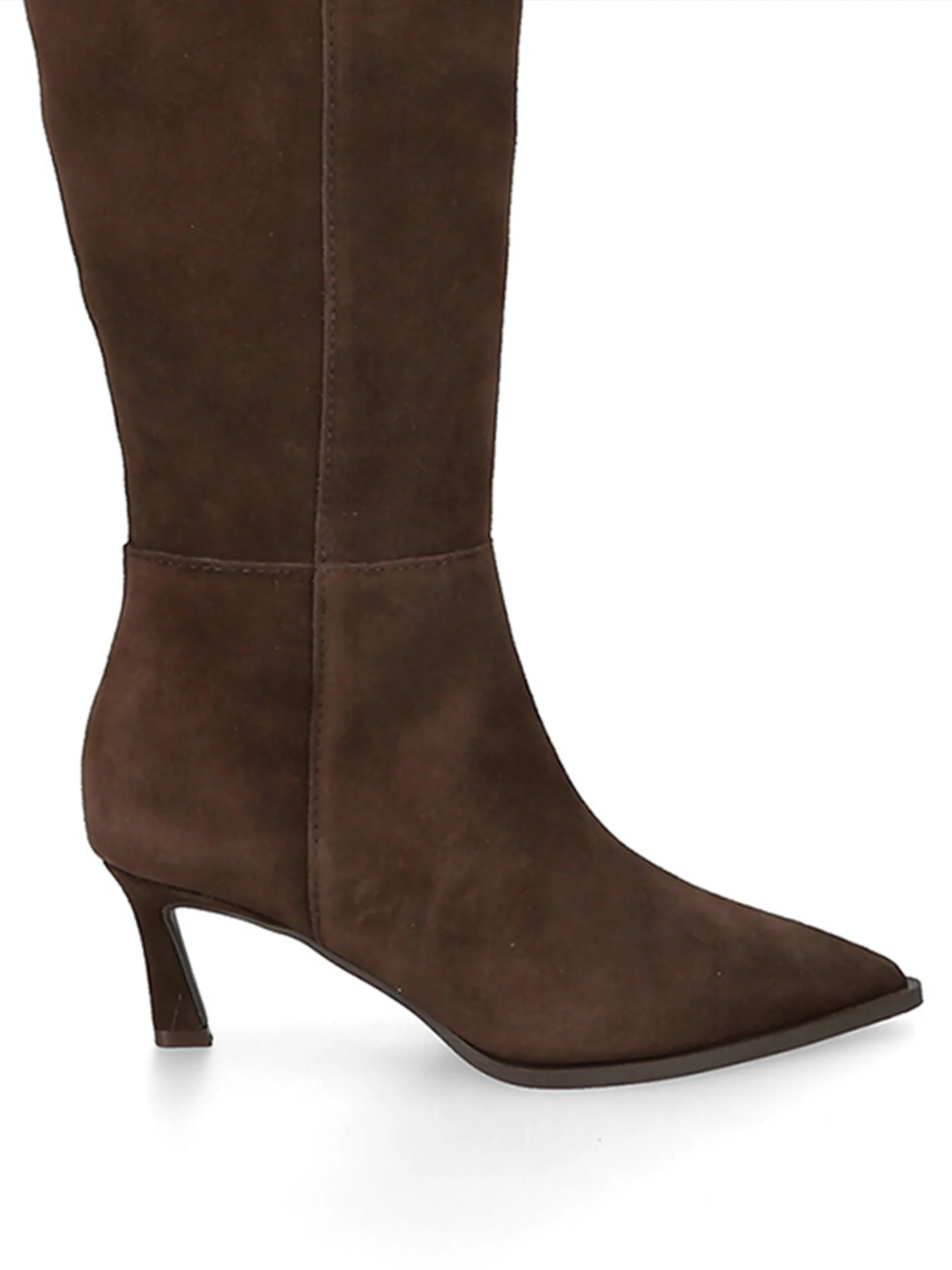 Lucid Knee High Heeled Boots Dark Brown - Image 4