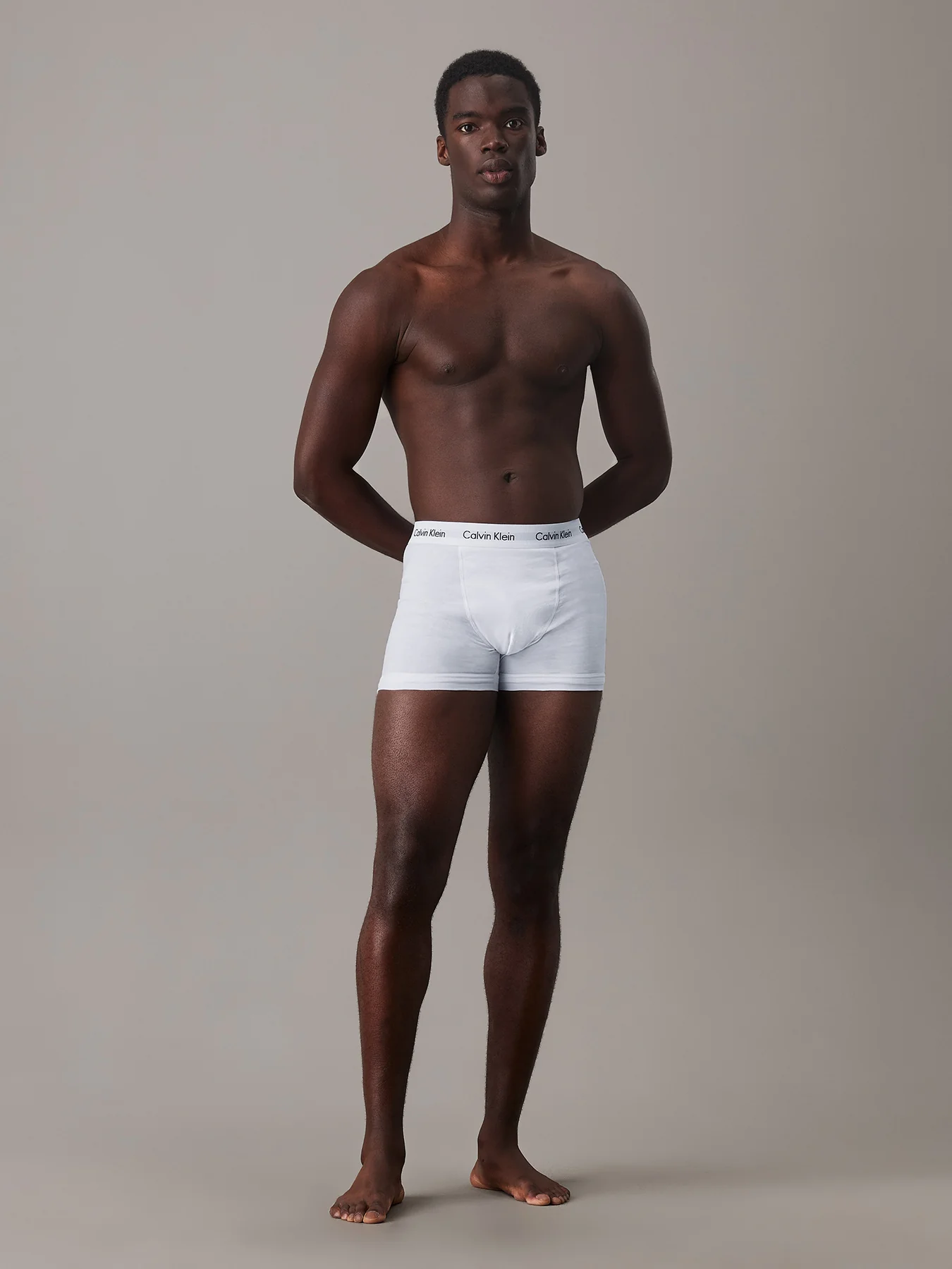 3 Pack Cotton Stretch Trunks White - Image 2