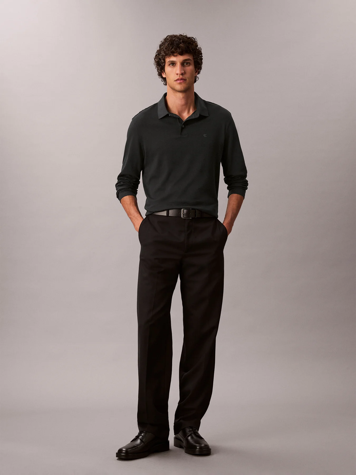 Long Sleeve Polo Shirt - Image 2