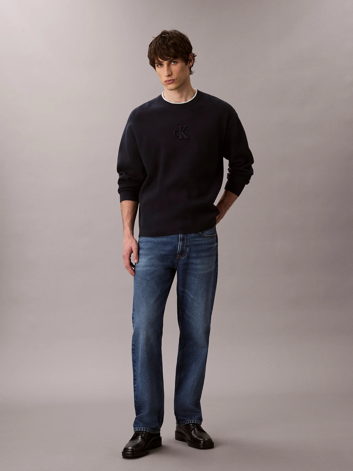 Embossed Monogram Relaxed Sweater - Image 4