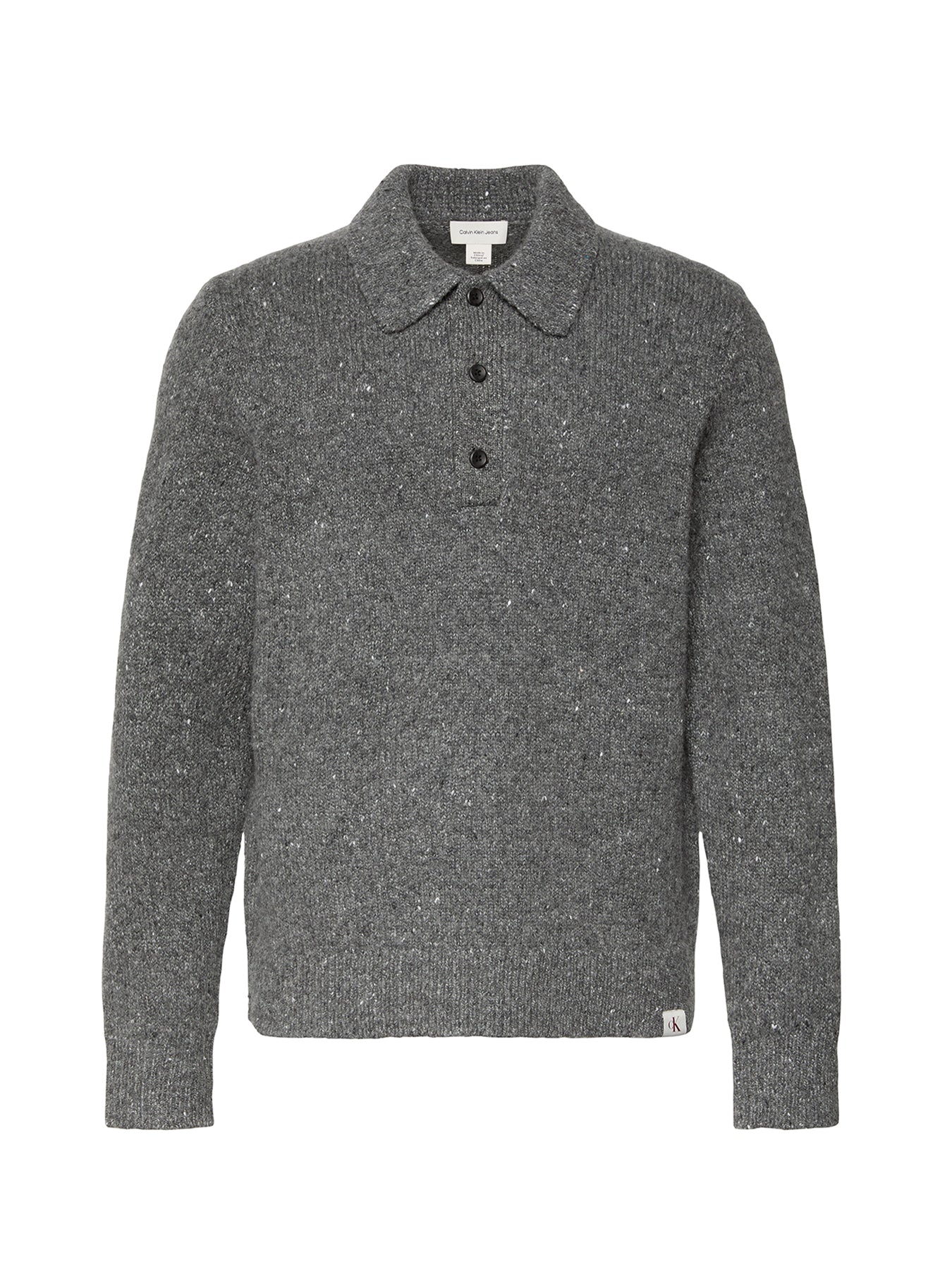 Wool Blend Polo Jumper Brown - Image 6