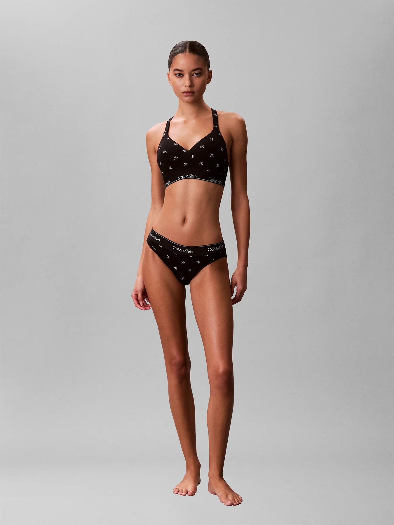 Cotton Modal Lift Bralette Black - Image 2
