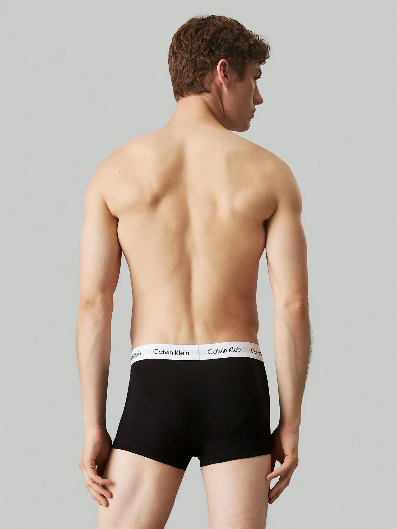 Low Rise 3 Pack Cotton Stretch Trunks Black - Image 3
