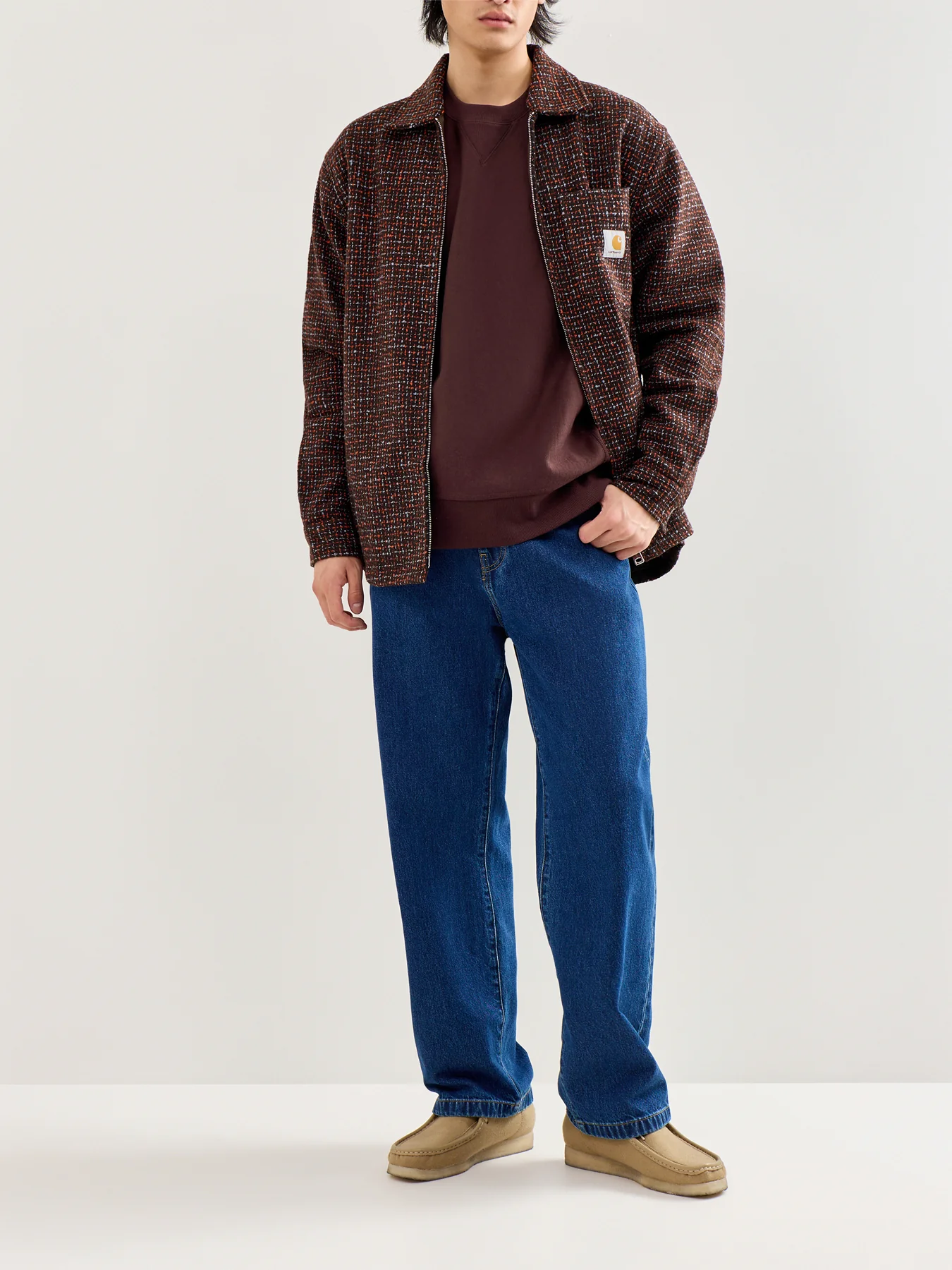American Script Sweatshirt Brown - Image 2