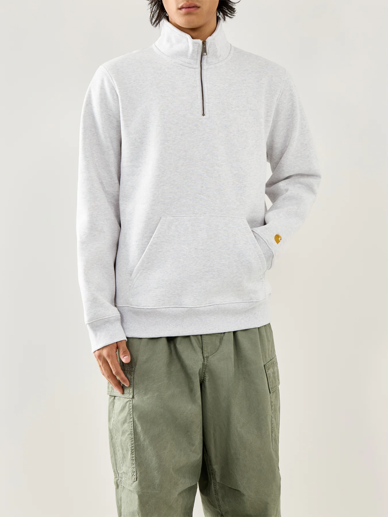 Chase Zip Sweatshirt Grey - Image 4