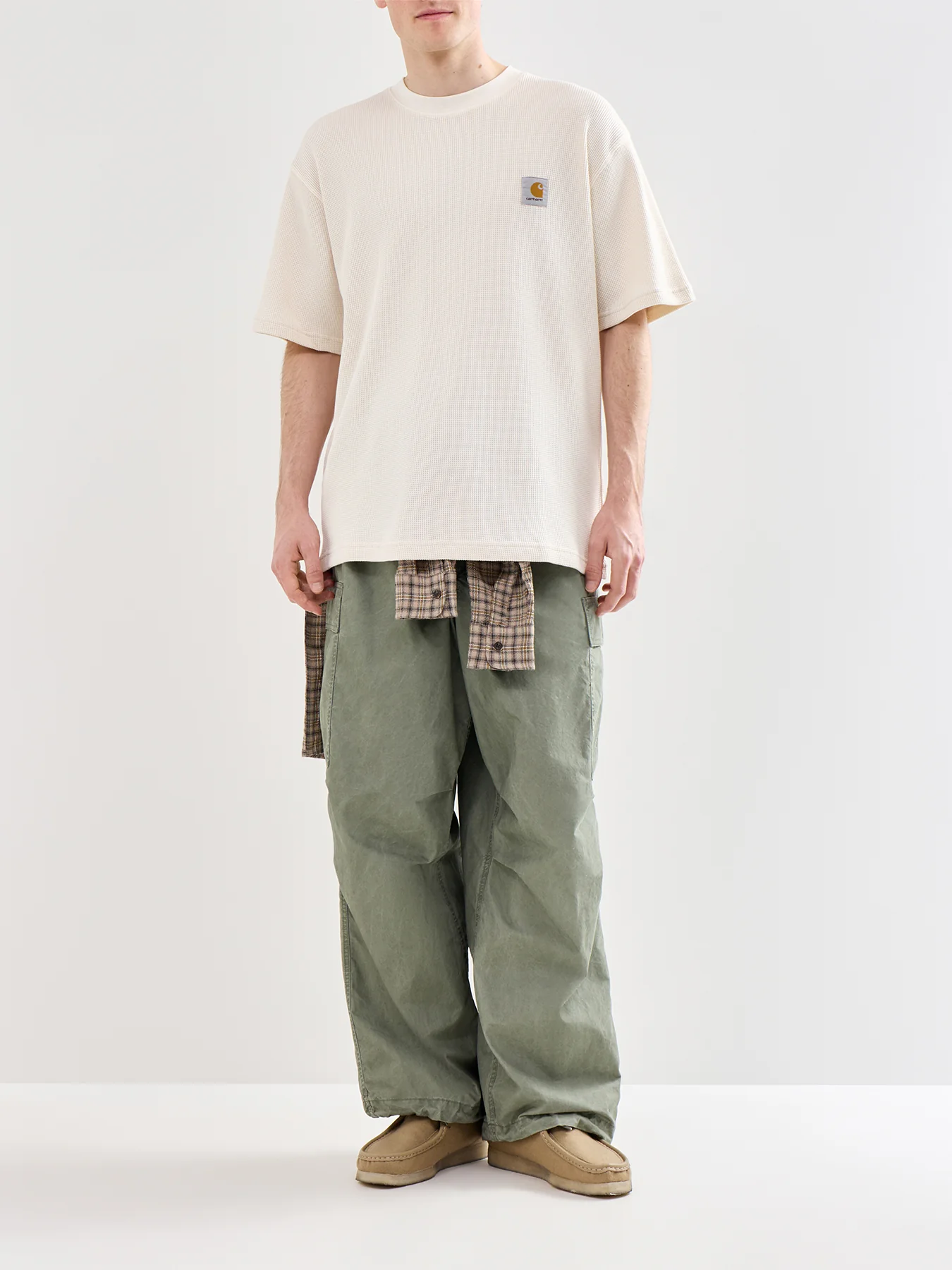 Nelson Waffle T-Shirt Beige - Image 2