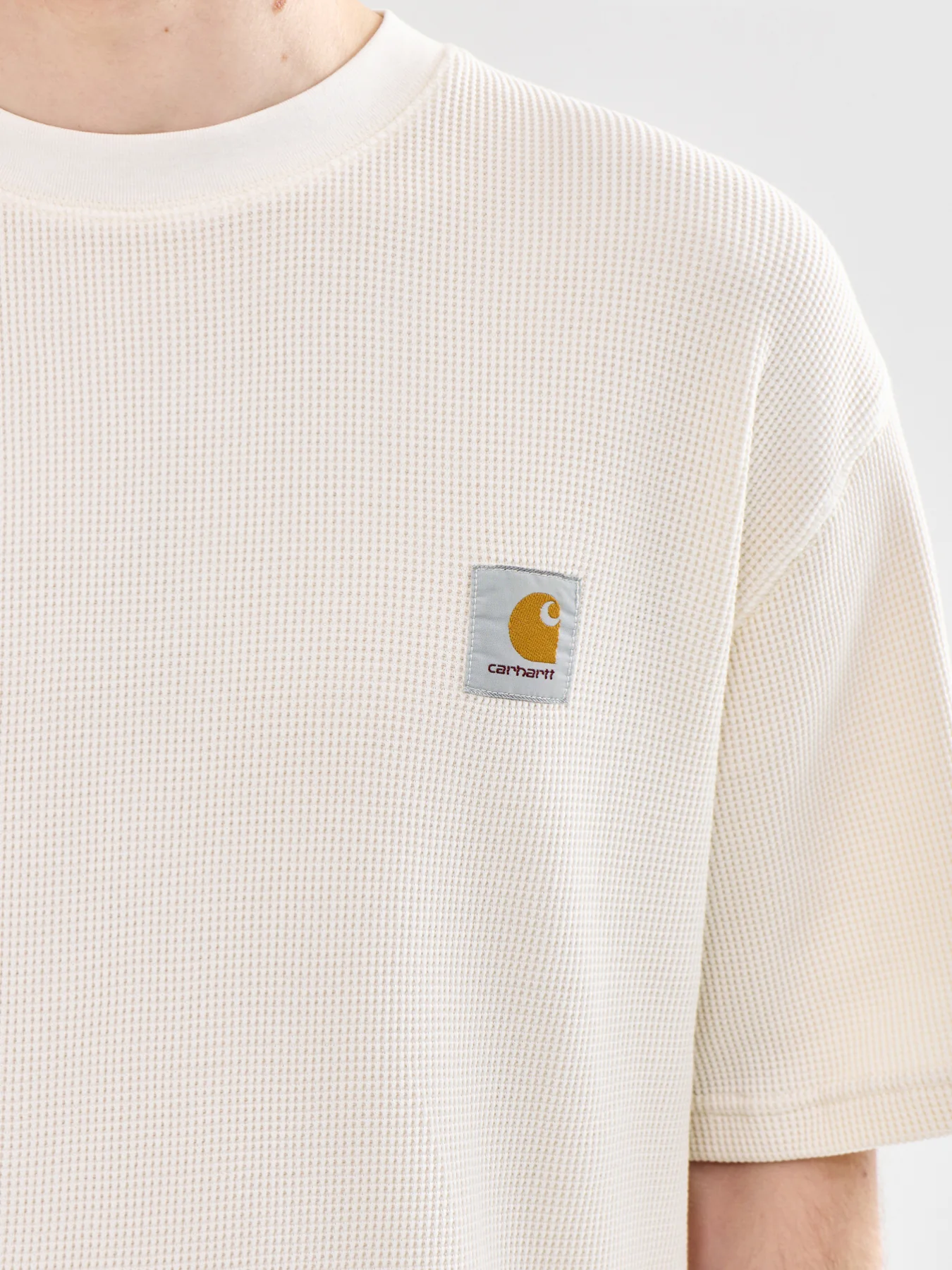 Nelson Waffle T-Shirt Beige - Image 3