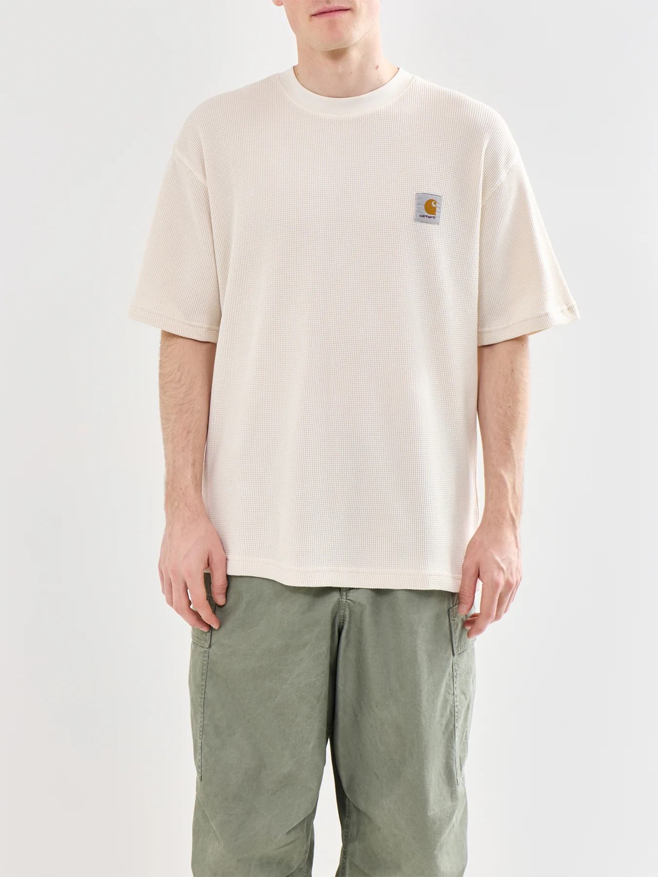 Nelson Waffle T-Shirt Beige - Image 4