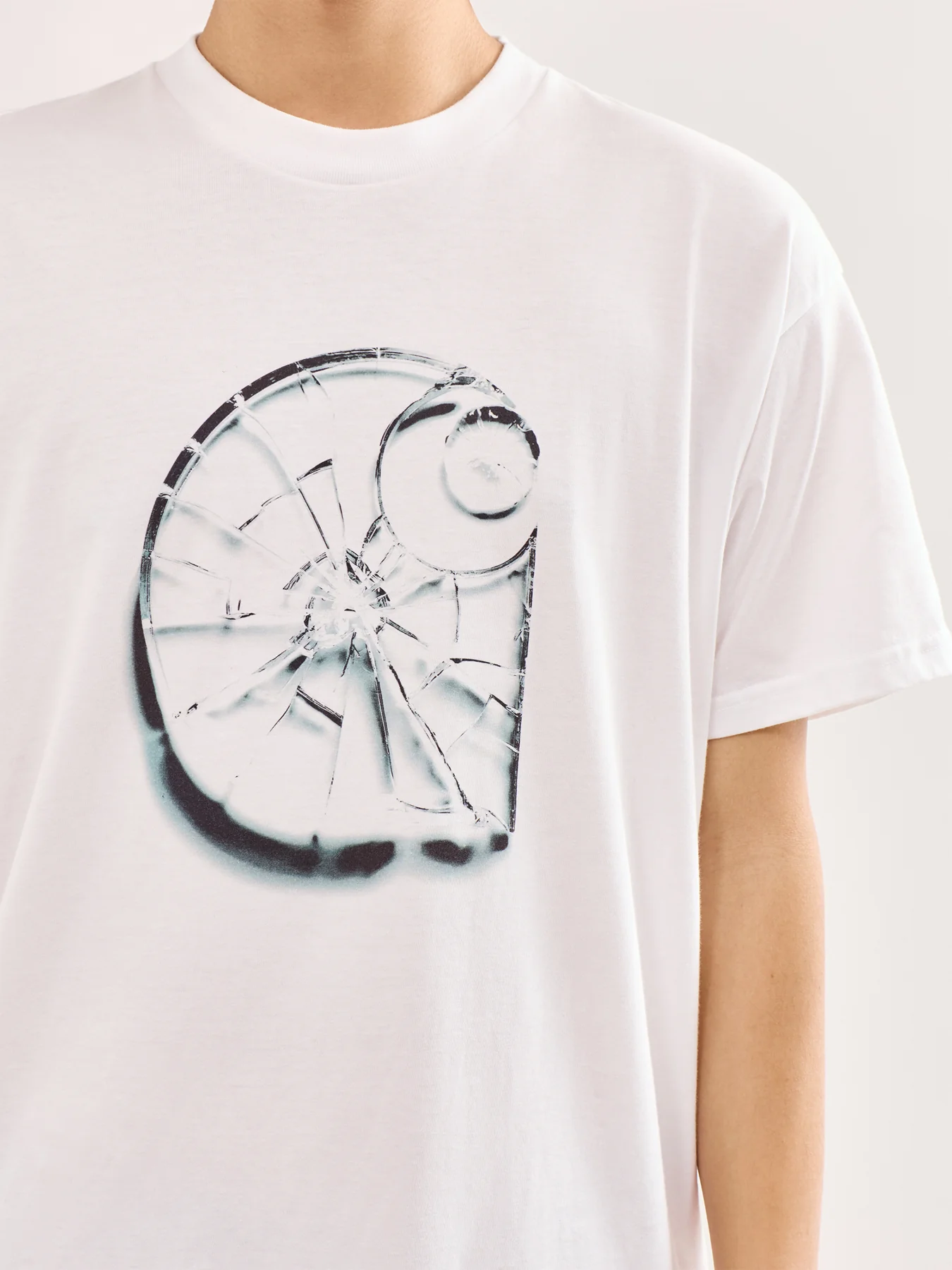 Shattered Graphic T-Shirt White - Image 3