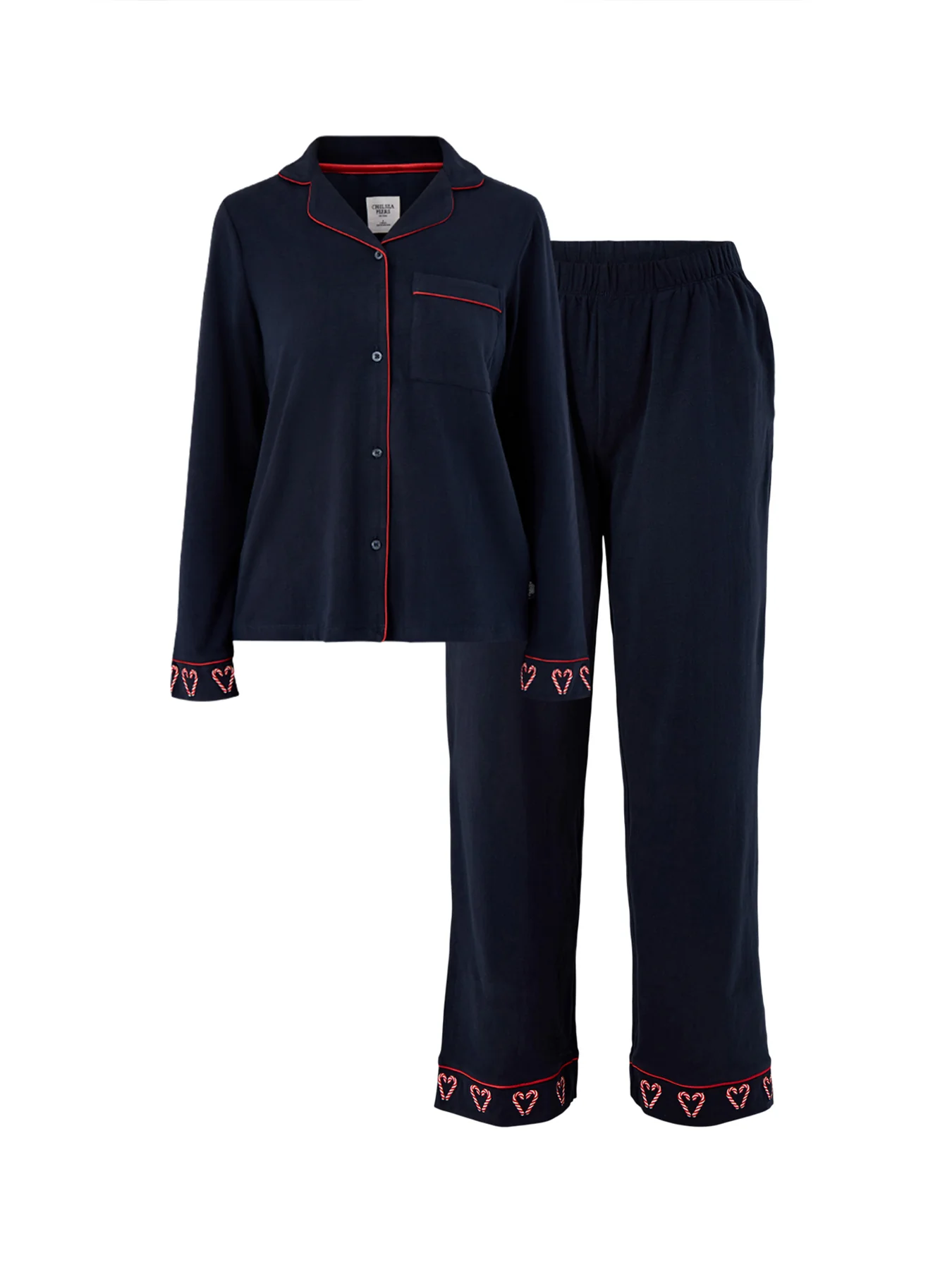 Candycane Cuff Long Set Navy - Image 2
