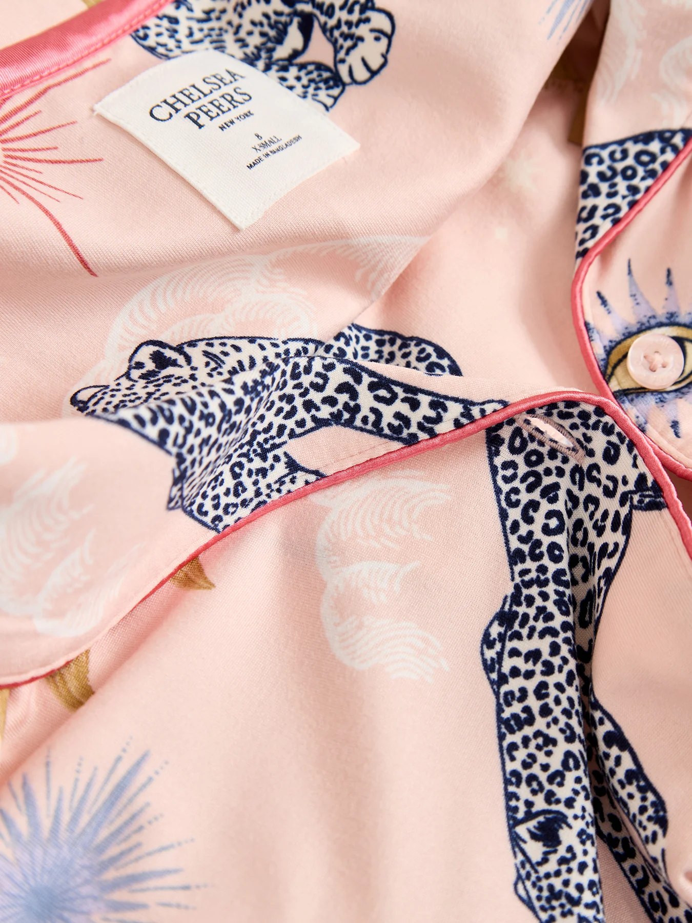 Celestial Leopard Pyjama Set Pink - Image 4