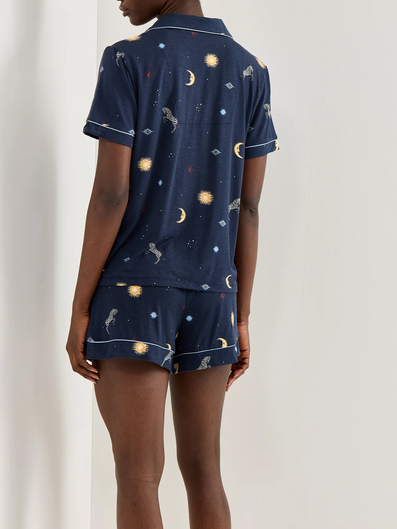Celestial Zebra Pyjama Set Navy - Image 4