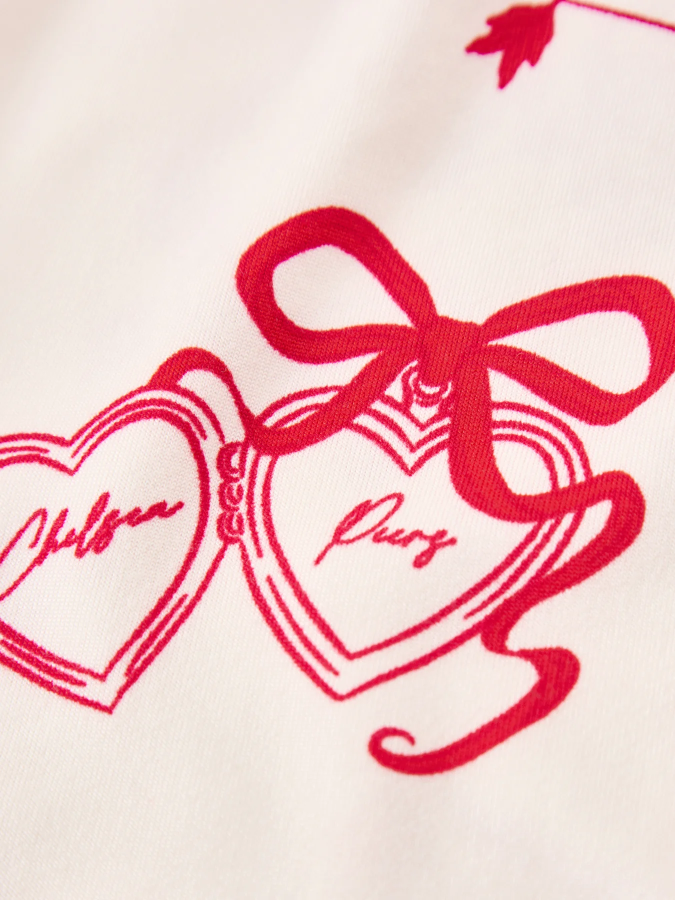 Valentine’s Cupid Print Short Pyjama Set Pink - Image 4