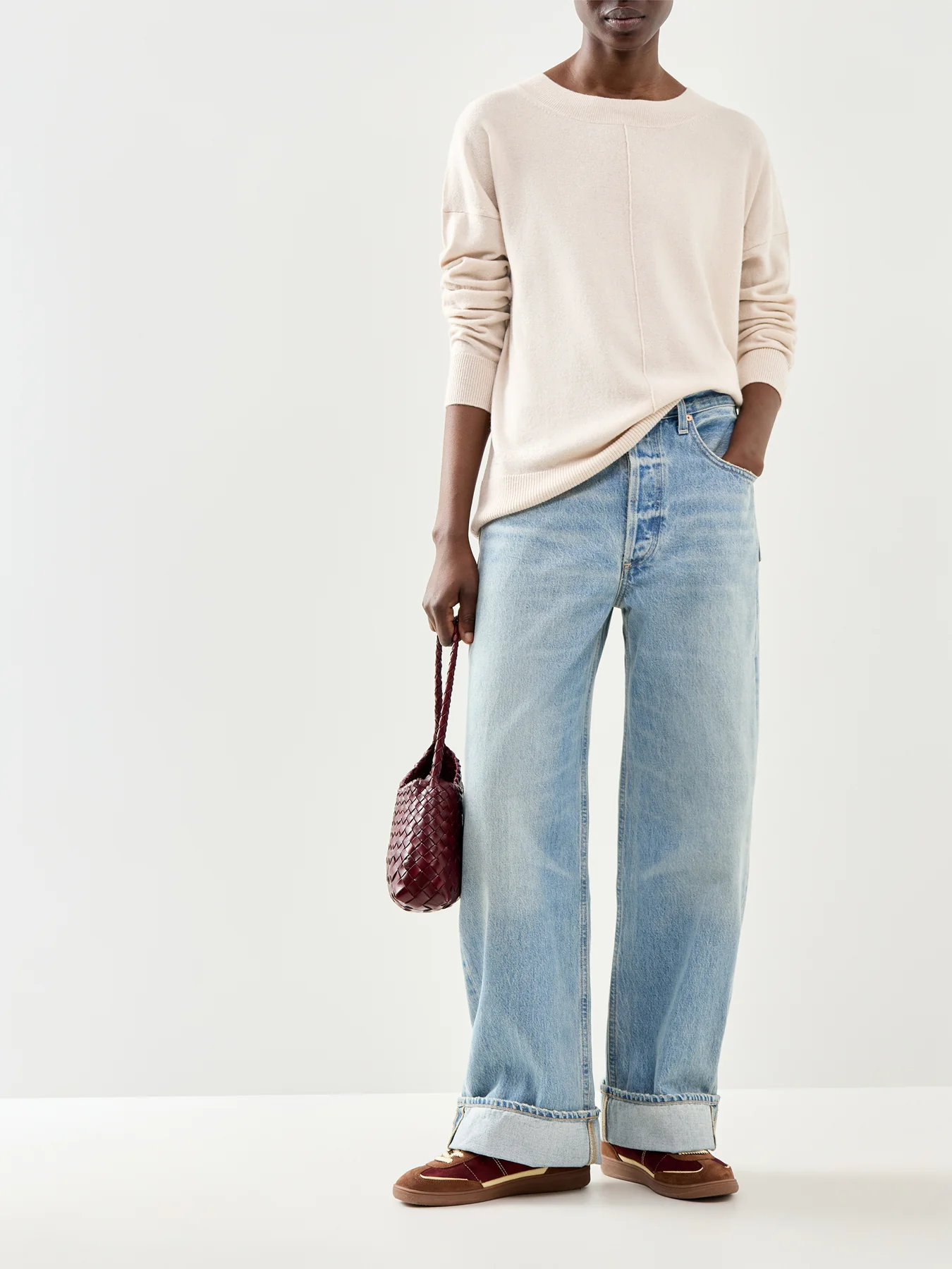 Wide Slouchy Jumper Cream - Image 2